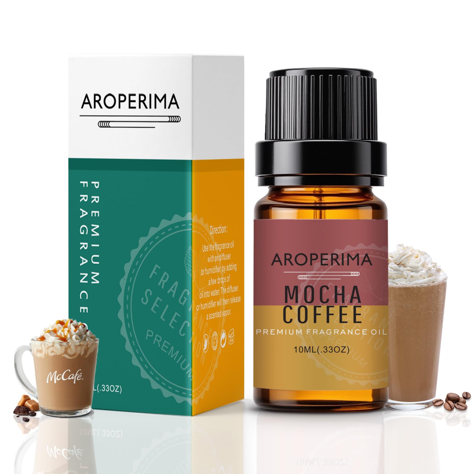 Mocha Coffee Fragrance Oil 10ml, Strong Scent for Soap & DIY - Product Imagery