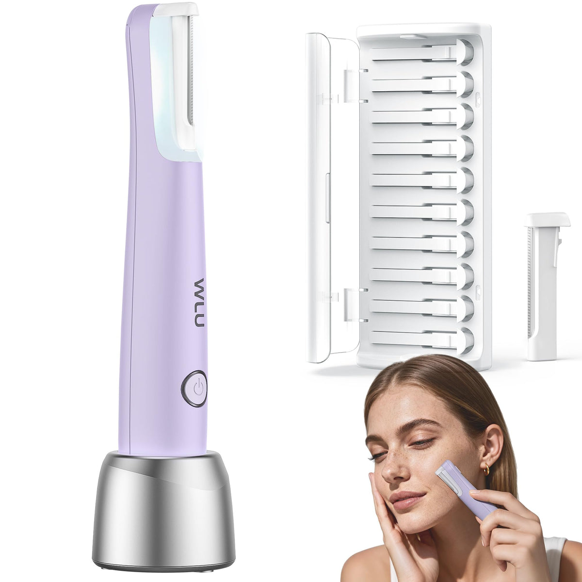 WLU Dermaplane Razor for Women Face Peach Fuzz Removal - WLU Official Imagery - 2
