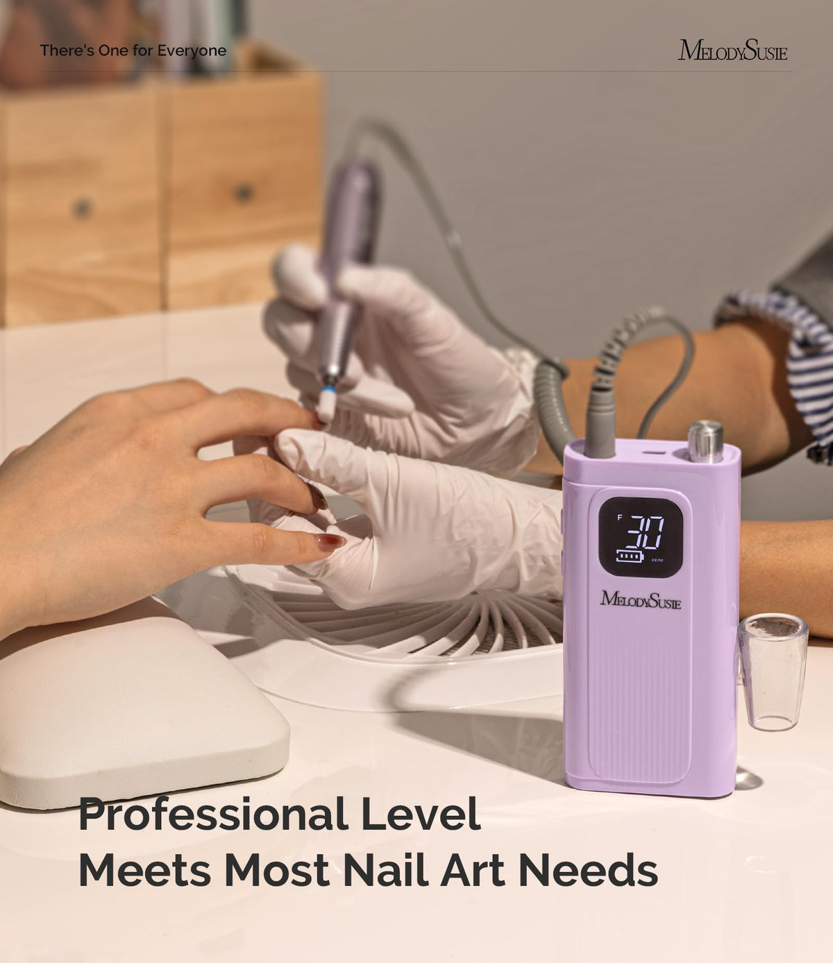 MelodySusie Clip On SC300F Cordless Nail Drill 30 000 RPM - MelodySusie Official Imagery - 6