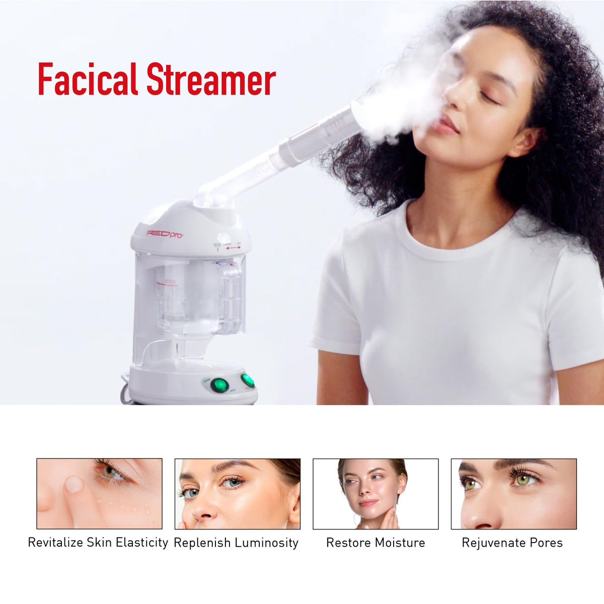 Red Pro Hair Therapy 2 in 1 Hair Steamer Facial Steamer for - RED Pro Official Imagery - 6