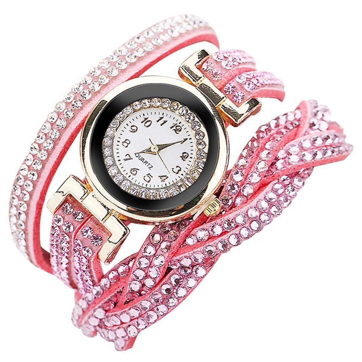 Women Ladies Wholesale 6 Pack Diamond Watch Set Lot Leather - CdyBox Official Imagery - 7