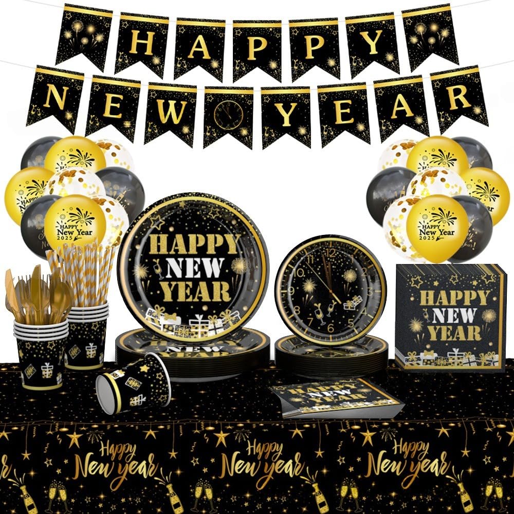 212Pcs New Years Eve Party Decorations 2026 Party Supplies - KRISTIN PARADISE Official Imagery - 1