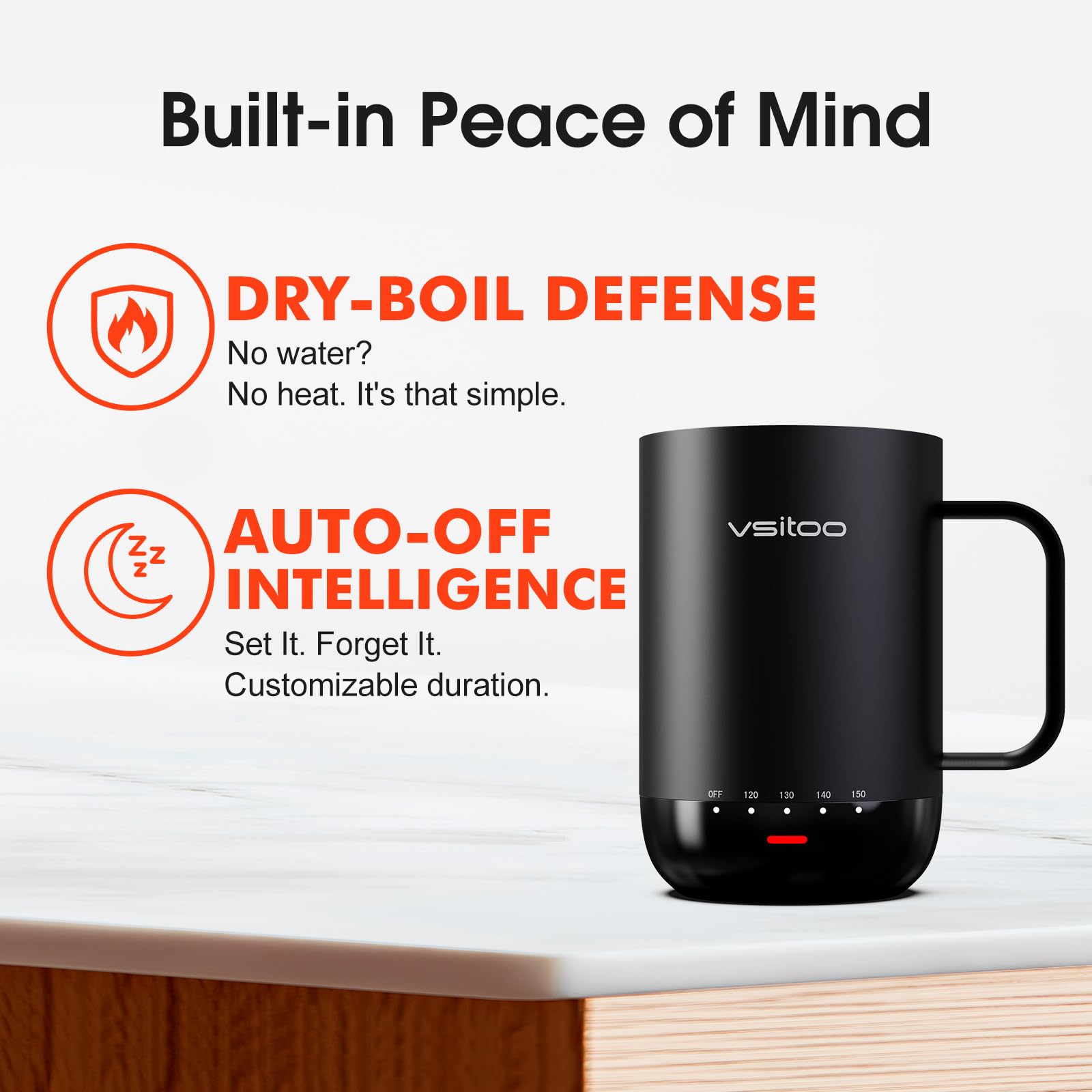 VSITOO S3 Pro 16oz Smart Self Heating Coffee Mug with Temperature Control