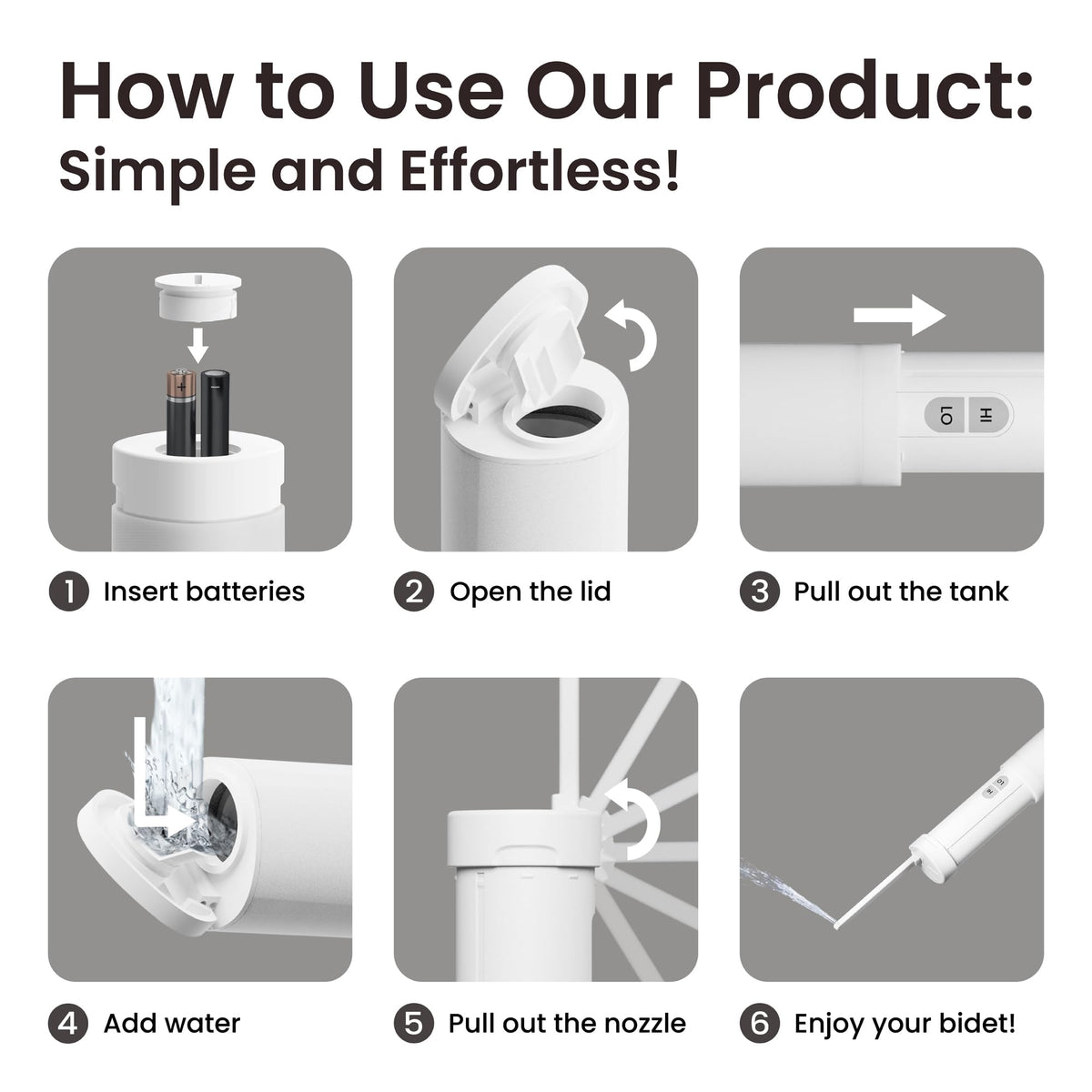 VOVO Go Portable Electric Bidet for Travel - VOVO Official Imagery - 7