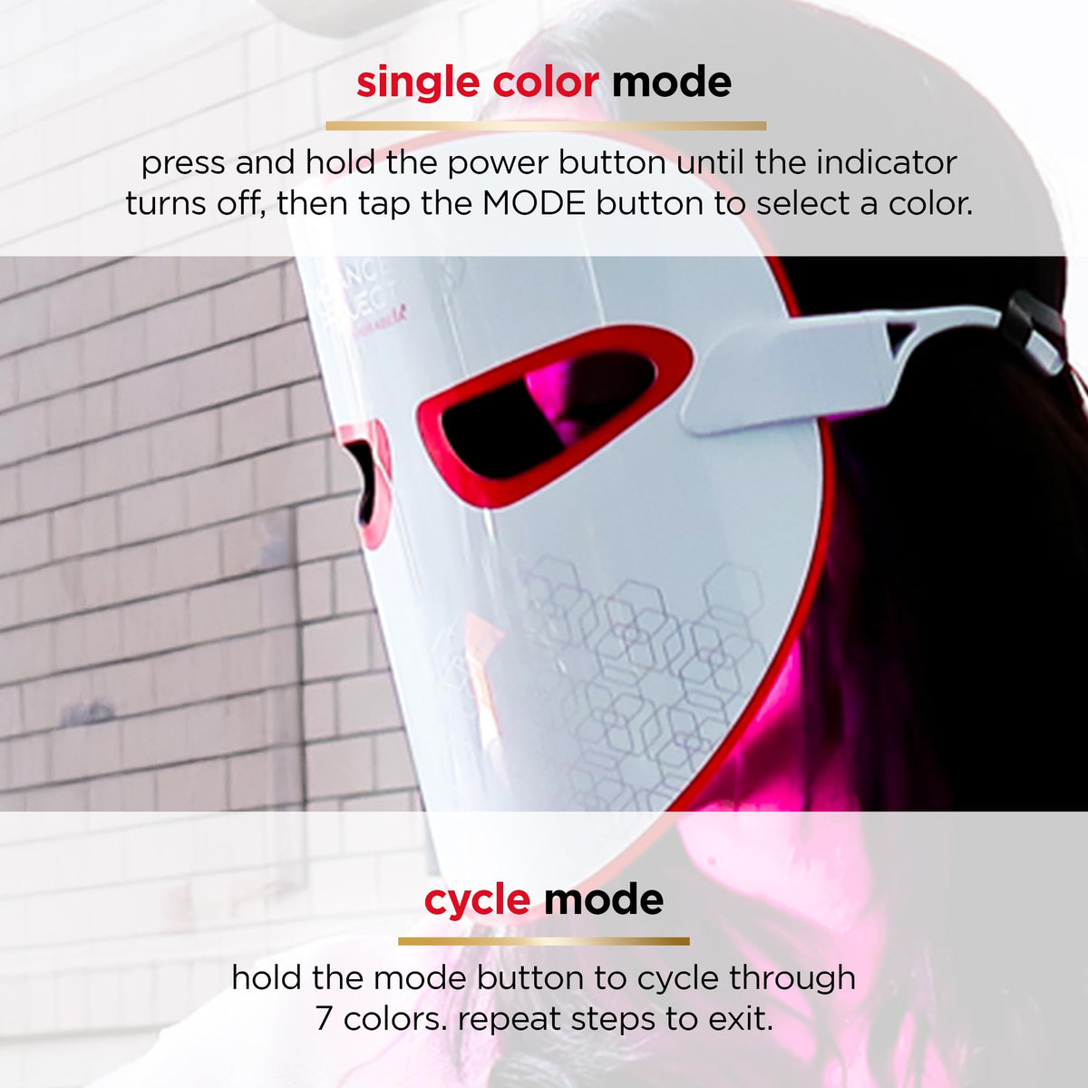 Mirabella 7 Color LED Facial Mask Wireless Rechargeable - Mirabella Official Imagery - 7