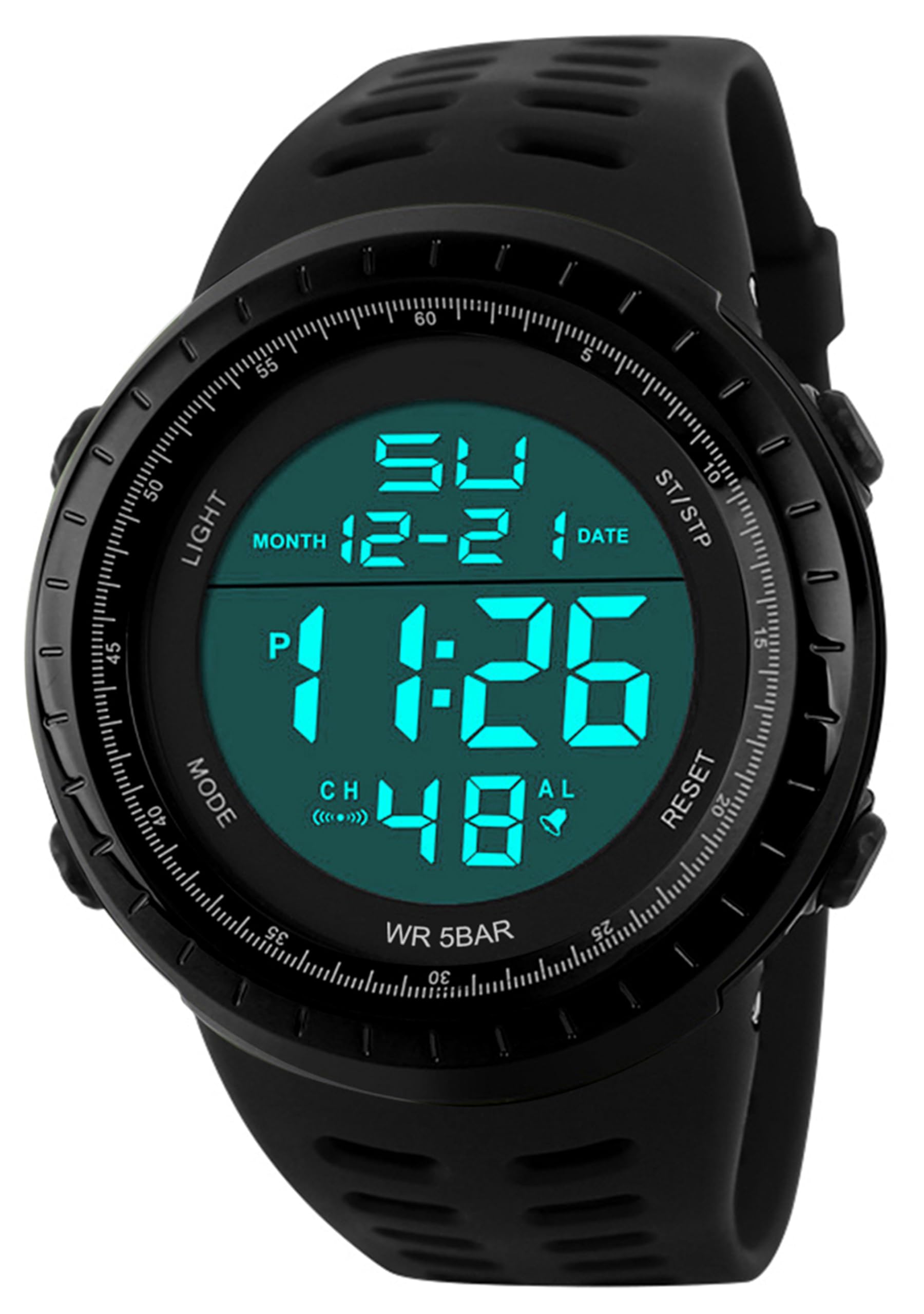 SNE Mens Digital Watch Sports Military Watches Waterproof - Product Imagery