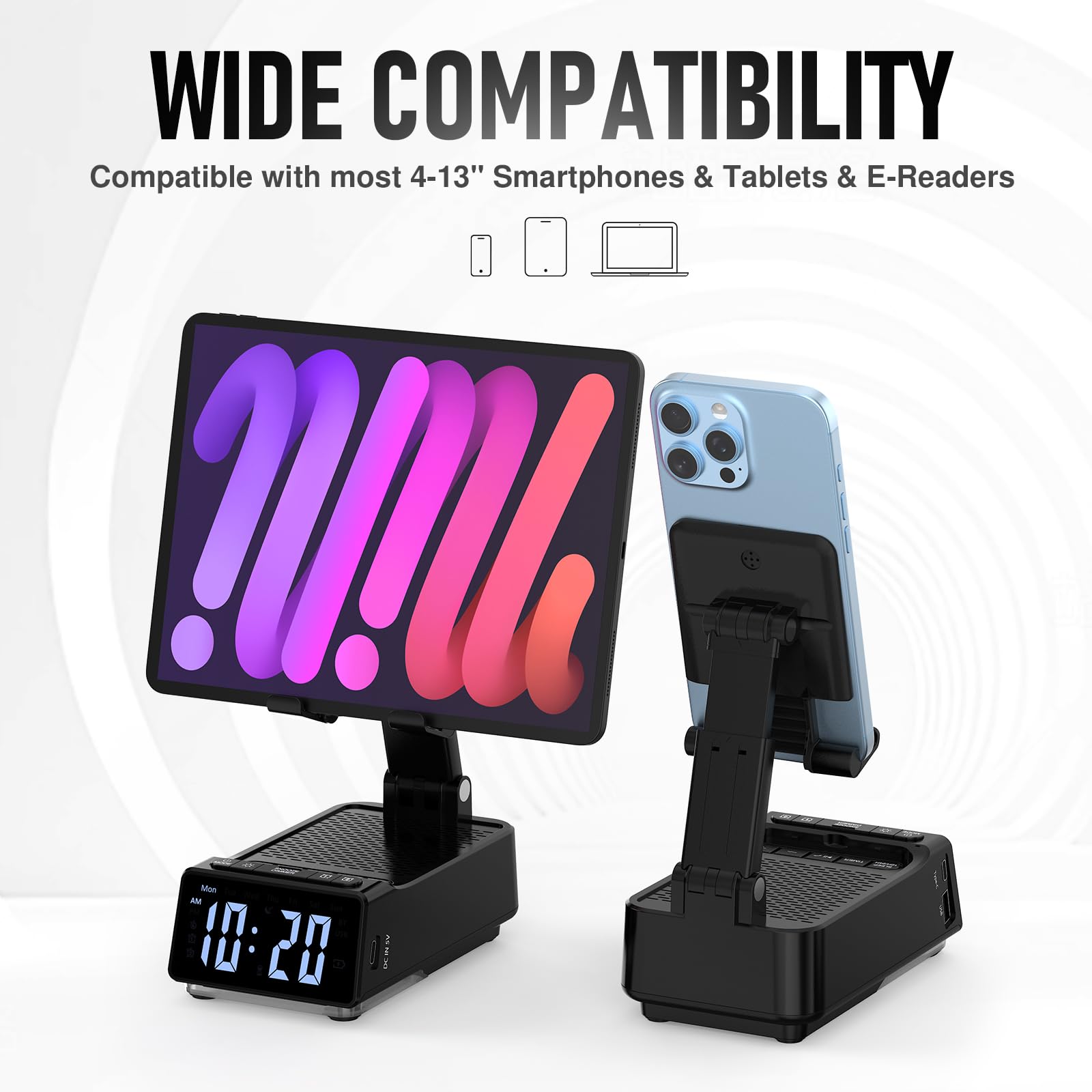 GLOPUS Cell Phone Stand with Wireless Bluetooth Speaker, HD Stere by GLOPUS - Angle View 6
