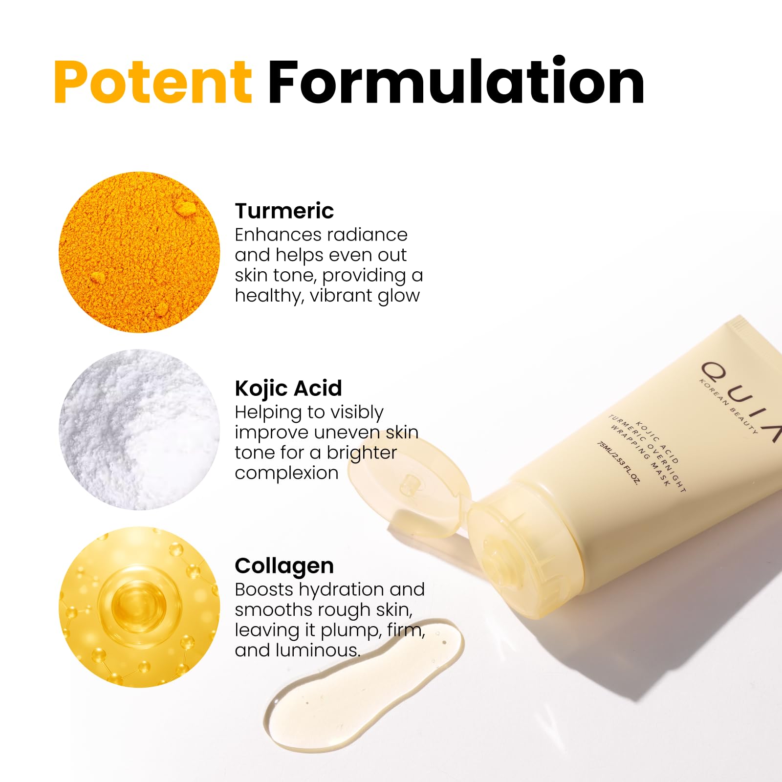 QUIA Turmeric + Kojic Acid Overnight Wrapping Mask for Glowing - QUIA Beauty