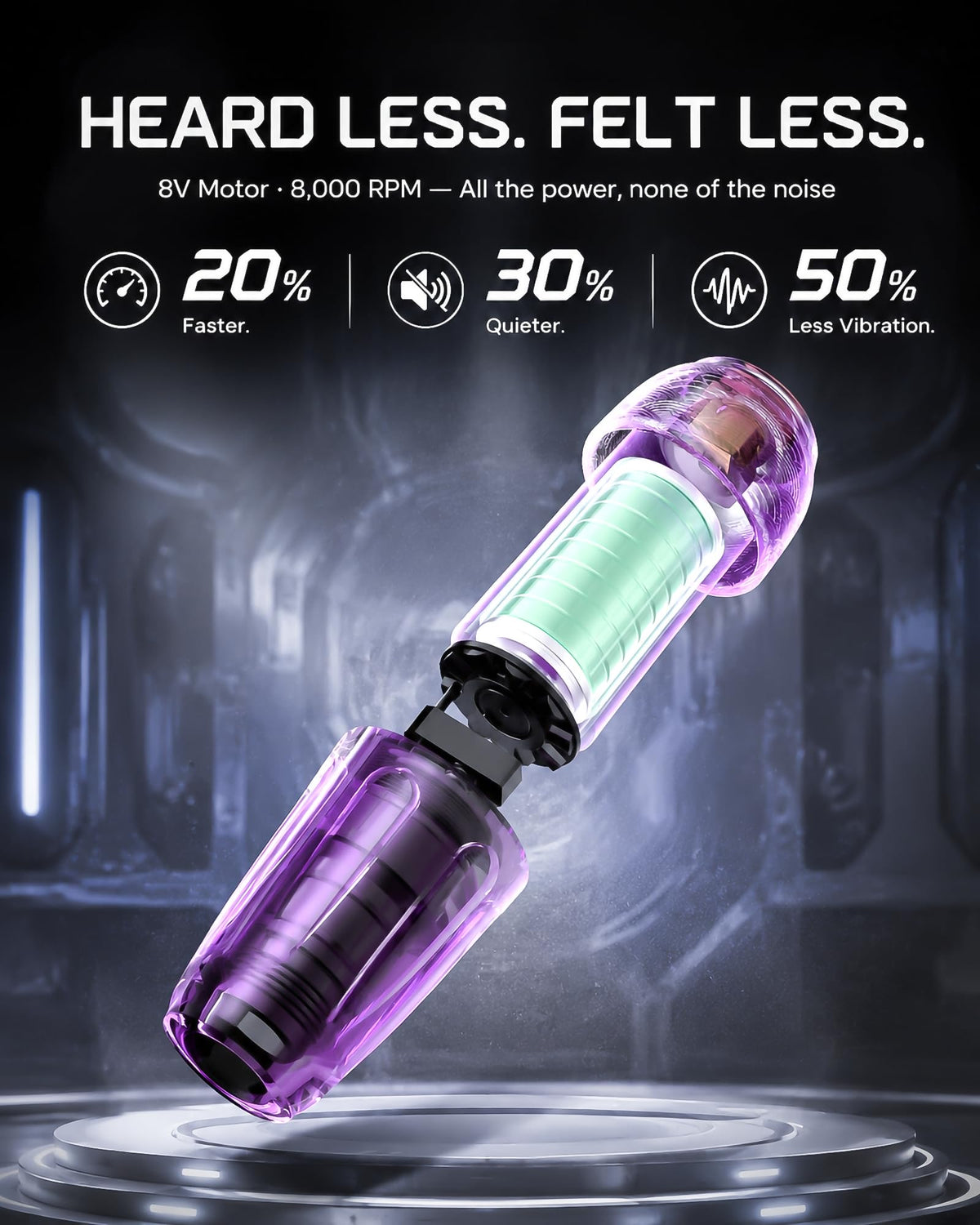 POSEIDON Wireless Tattoo Gun Kit with 2 Batteries for - POSEIDON Official Imagery - 5