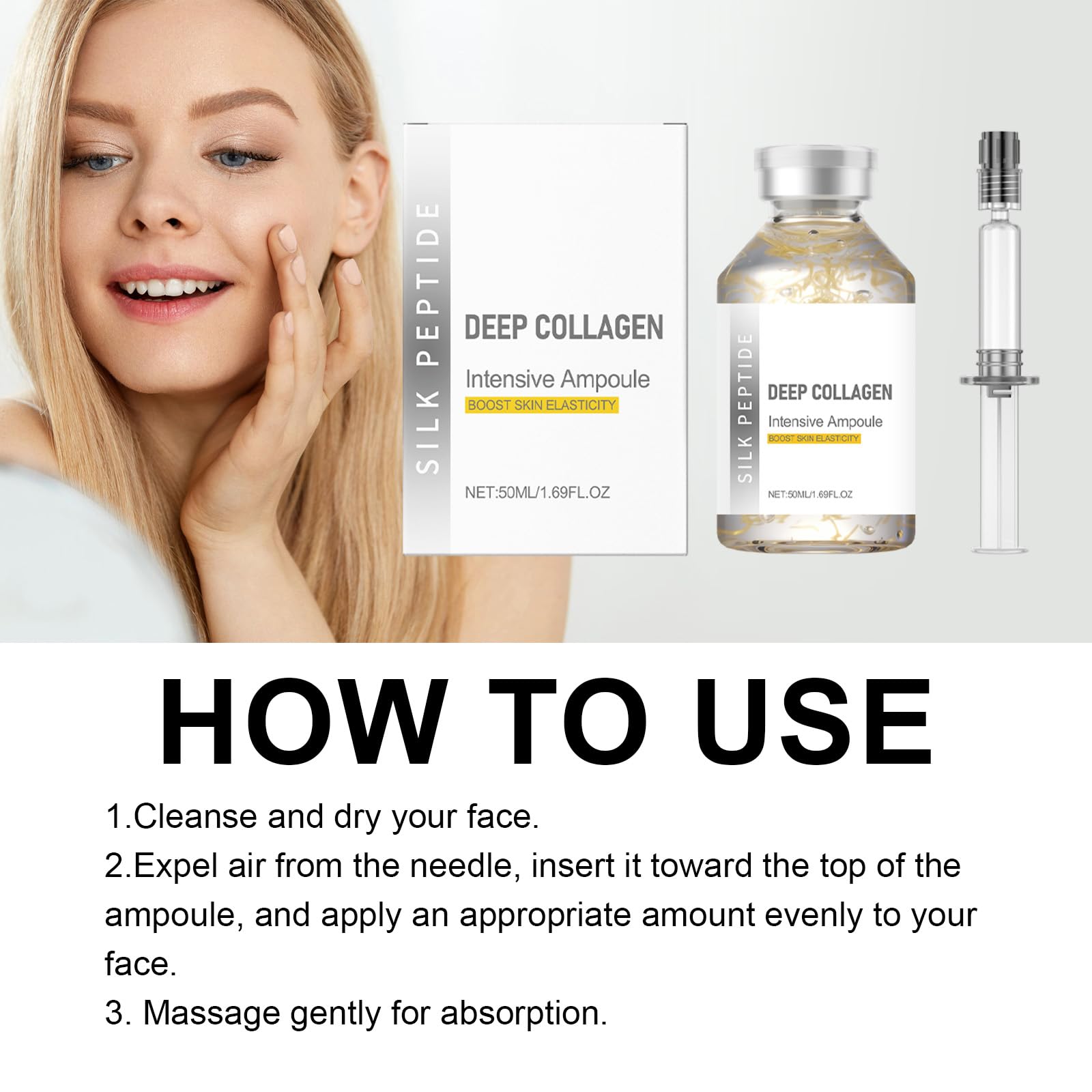Silk Peptide Intensive Lifting Ampoule, Anti-Wrinkle Firming - MSKXUGSZ