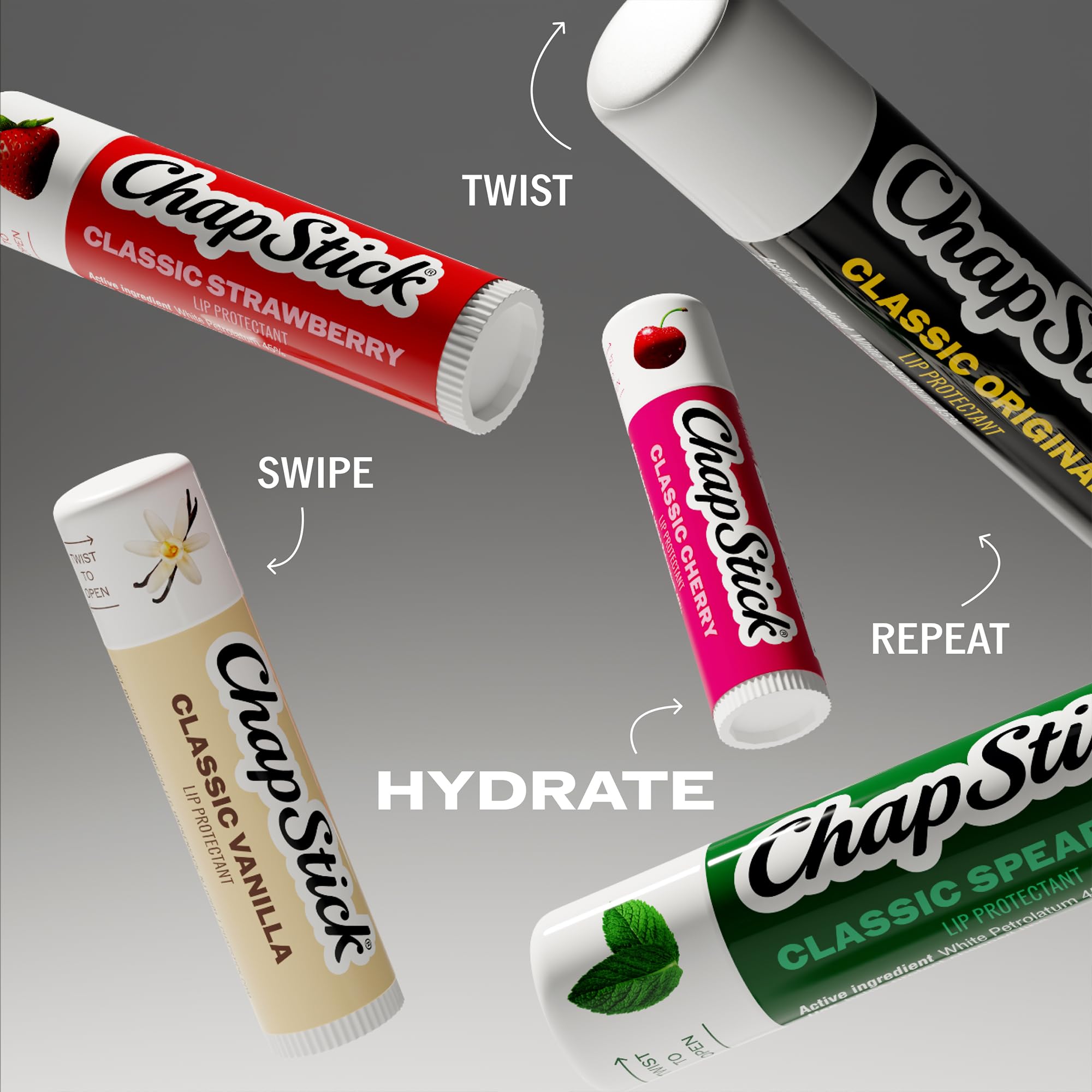 ChapStick Classic Spearmint Lip Balm, Bulk 12-Pack - ChapStick