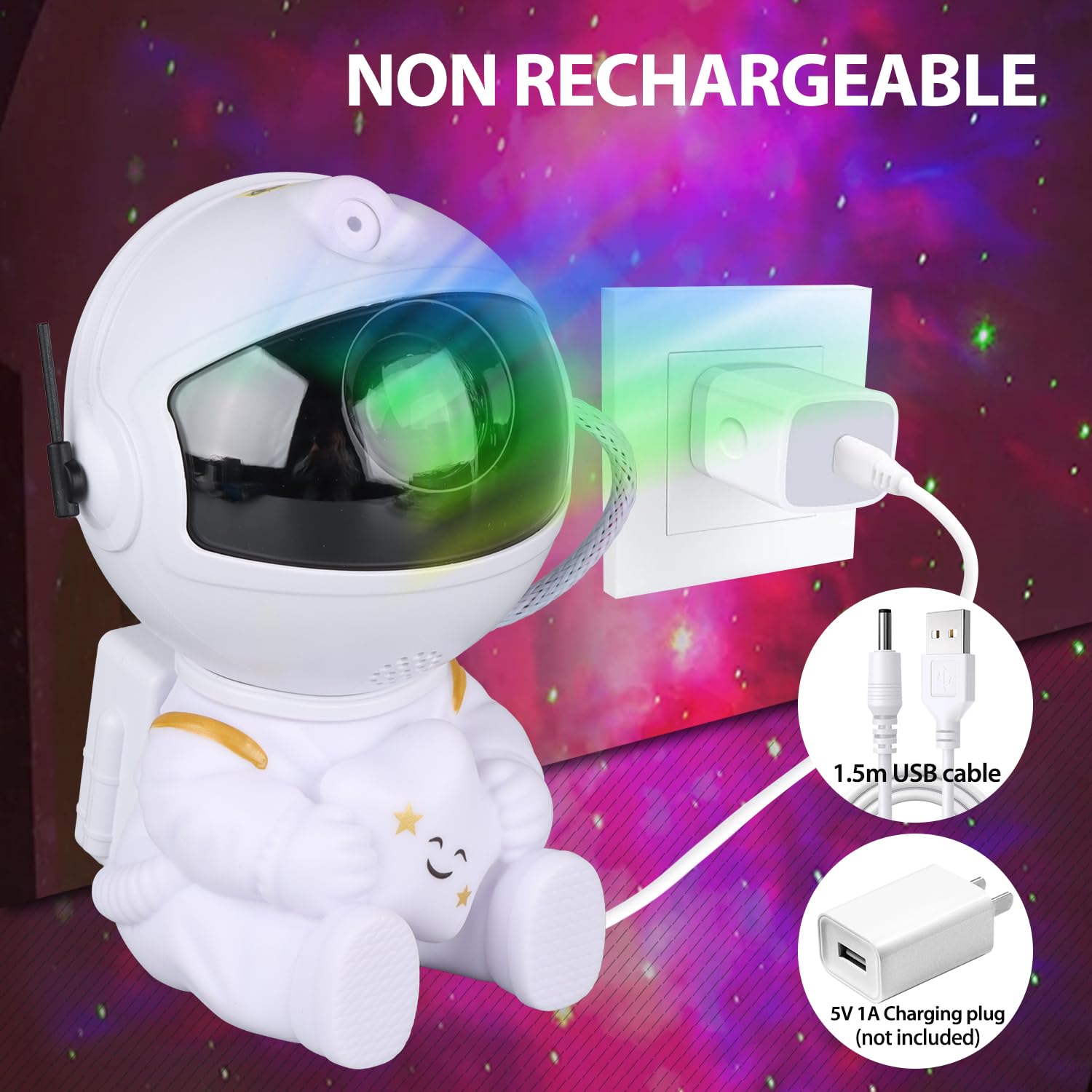 YXQUA Astronaut Galaxy Star Projector, Night Light for Kids, Orig - YXQUA Official Product View 7