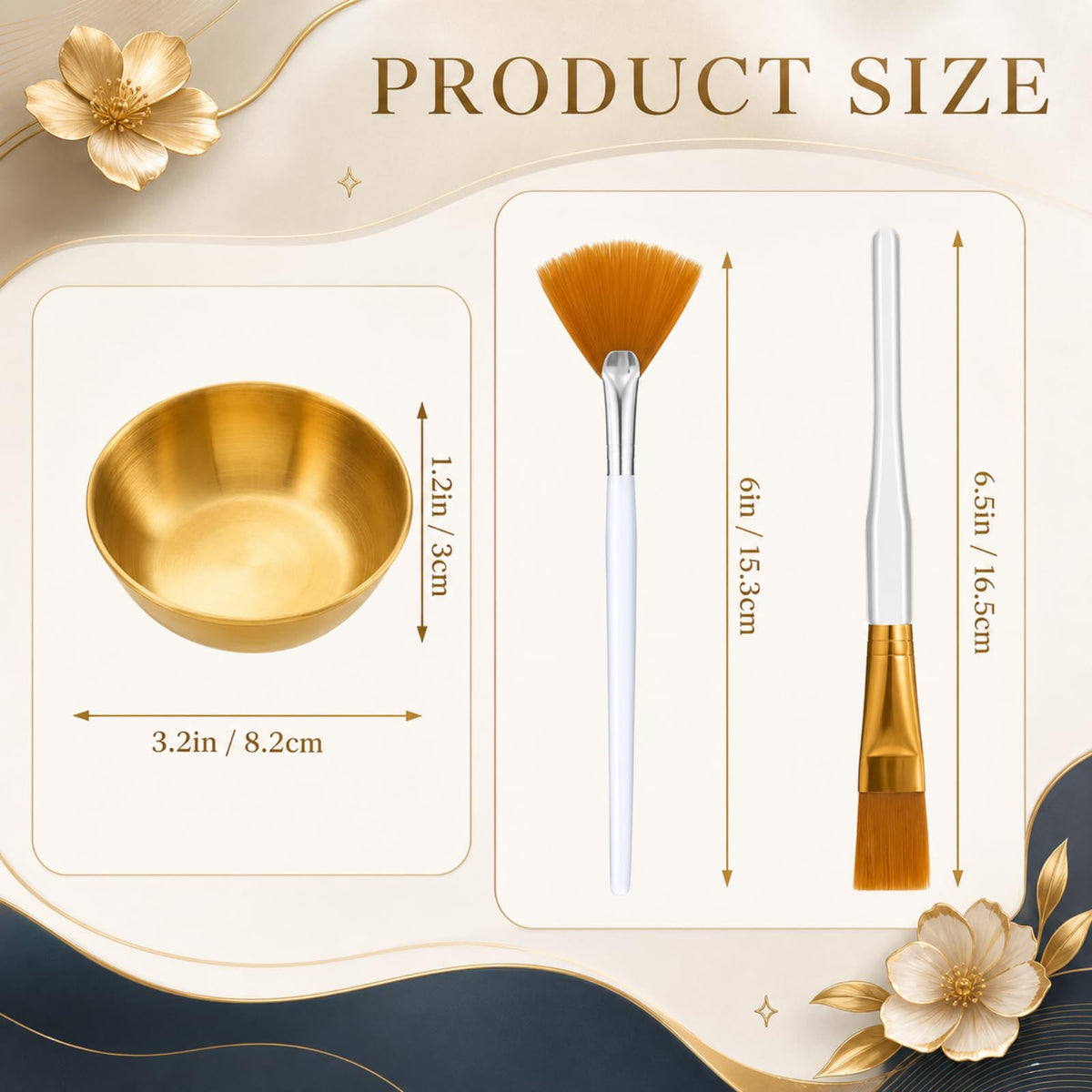Teenyyou 36pcs Gold Facial Bowls and Facial Brushes for - Teenyyou Official Imagery - 3