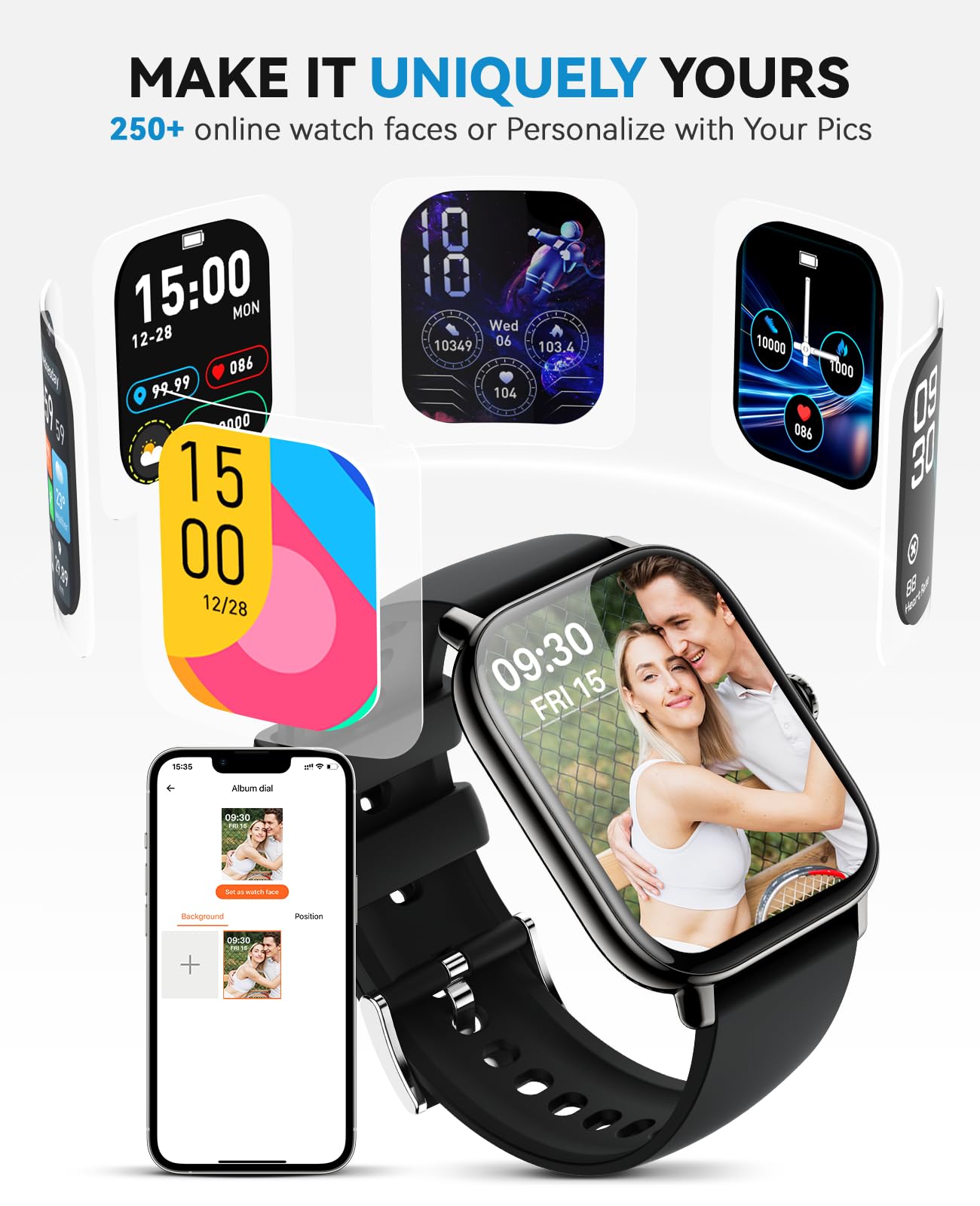 paybay Smart Watch for Women Men- Answer/Make Call, 2025 IP68 Waterpro - View 6