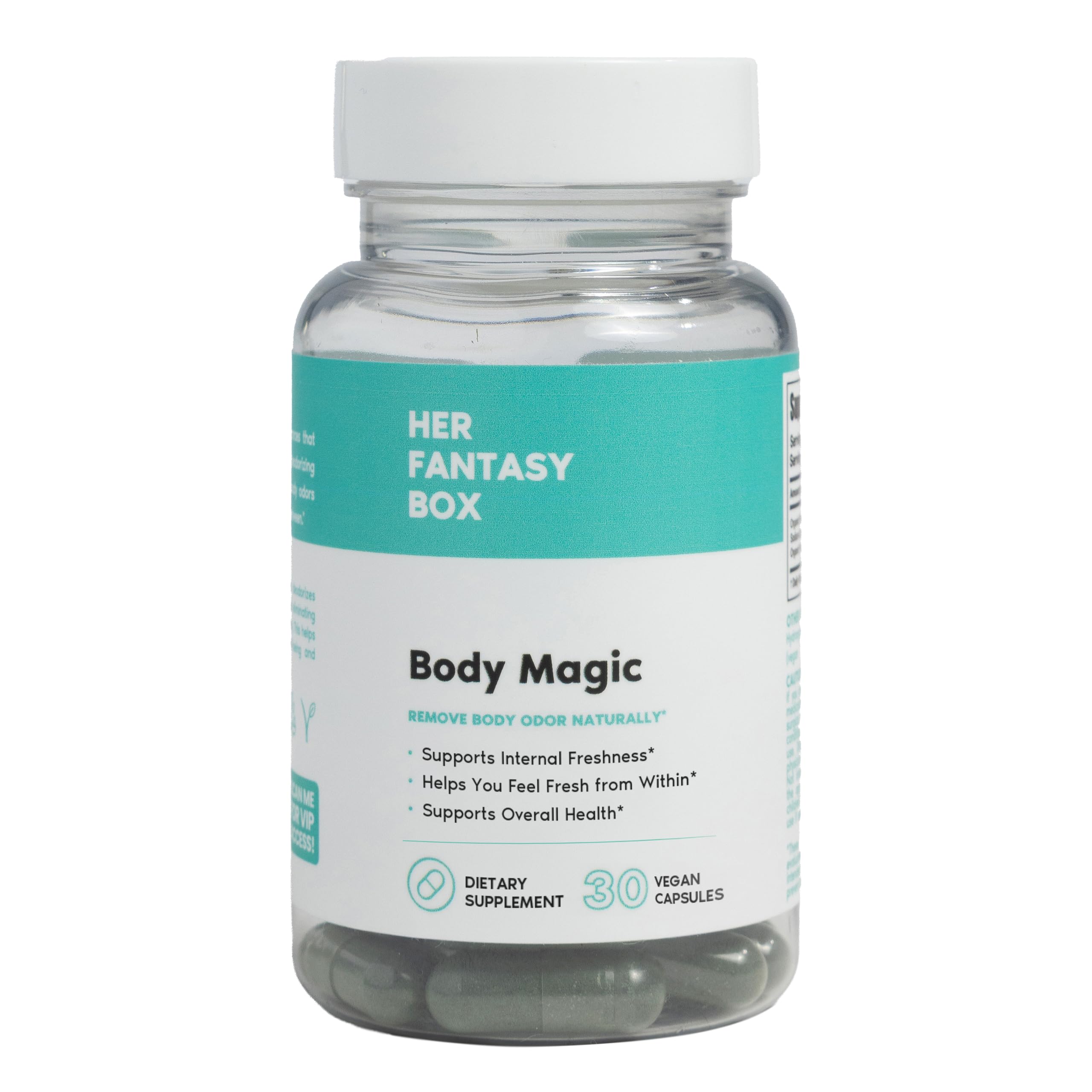 Her Fantasy Box | Body Magic | Chlorophyll Capsules - 30 Vegan - Product Imagery