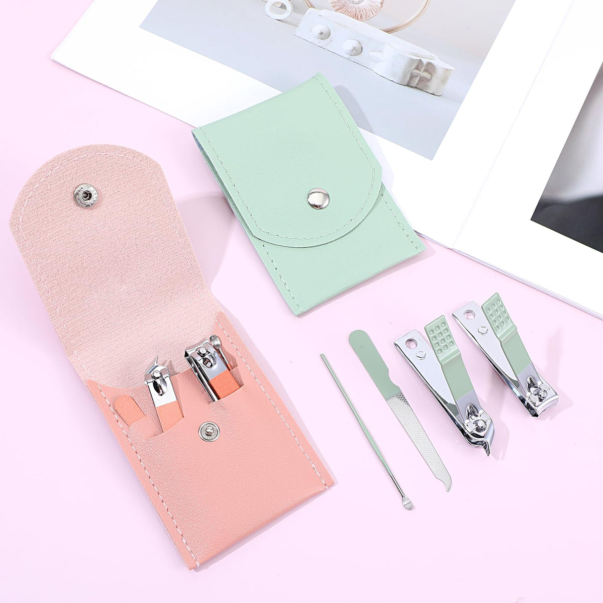 Lemecima 24 Sets Travel Manicure Kit 4 in 1 Nail Clippers - Lemecima Official Imagery - 7