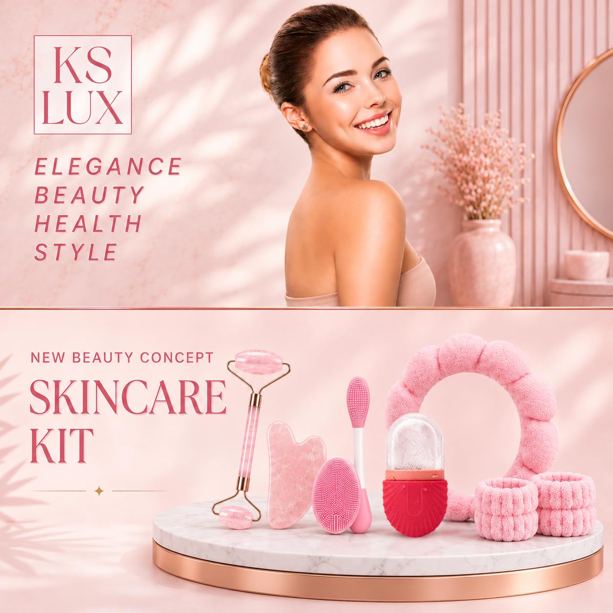 Skincare tools set, facial accessories for skincare, teen skin - KS LUX