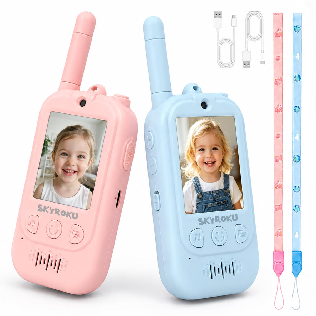 2 Walkie Talkies for Kids Video Call Toys Gifts for Boys - SKYROKU Official Imagery - 1