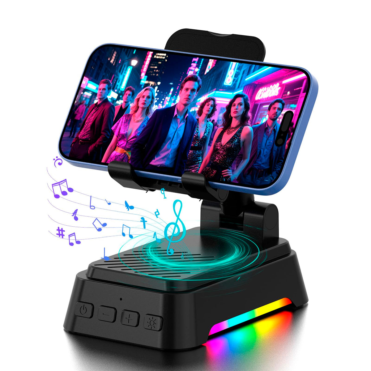 Gifts for Men Women Cell Phone Stand with Upgrade Bluetooth - AUYLE Official Imagery - 1