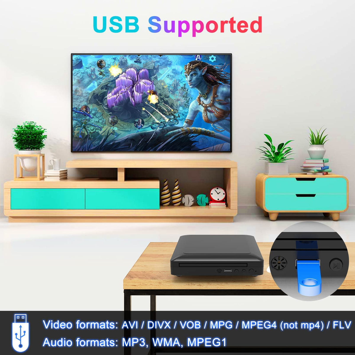 Compact DVD Player for TV All Region Free HDMI DVD Player - Ceihoit Official Imagery - 6