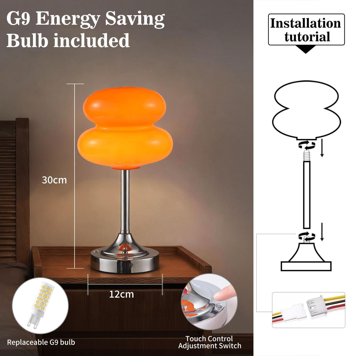 Cordless Mushroom Lamp Table Lamp for Bedroom Battery - Zoeger Official Imagery - 3
