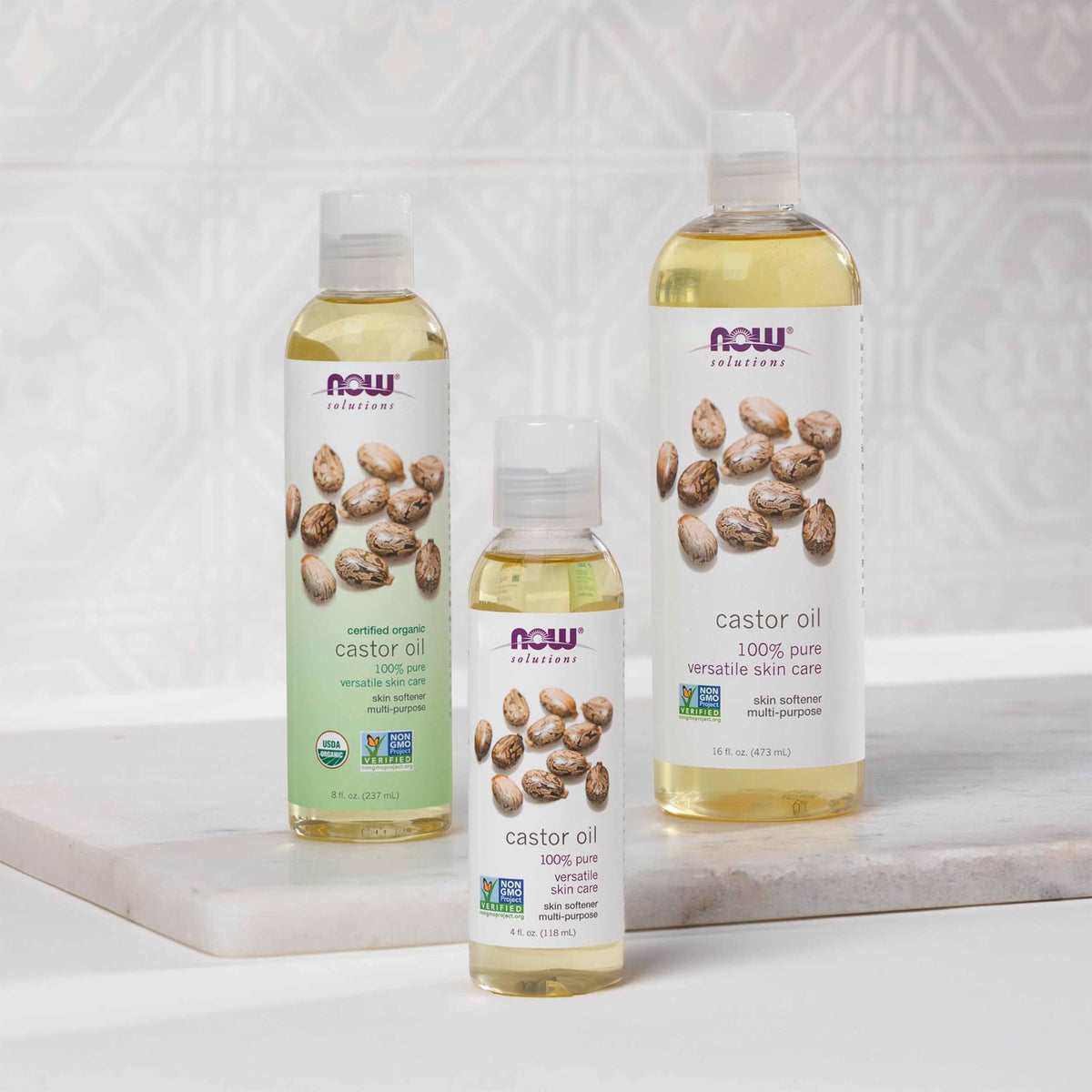 NOW Foods Solutions Castor Oil 100 Pure Versatile Skin Care - NOW Official Product Imagery - 7
