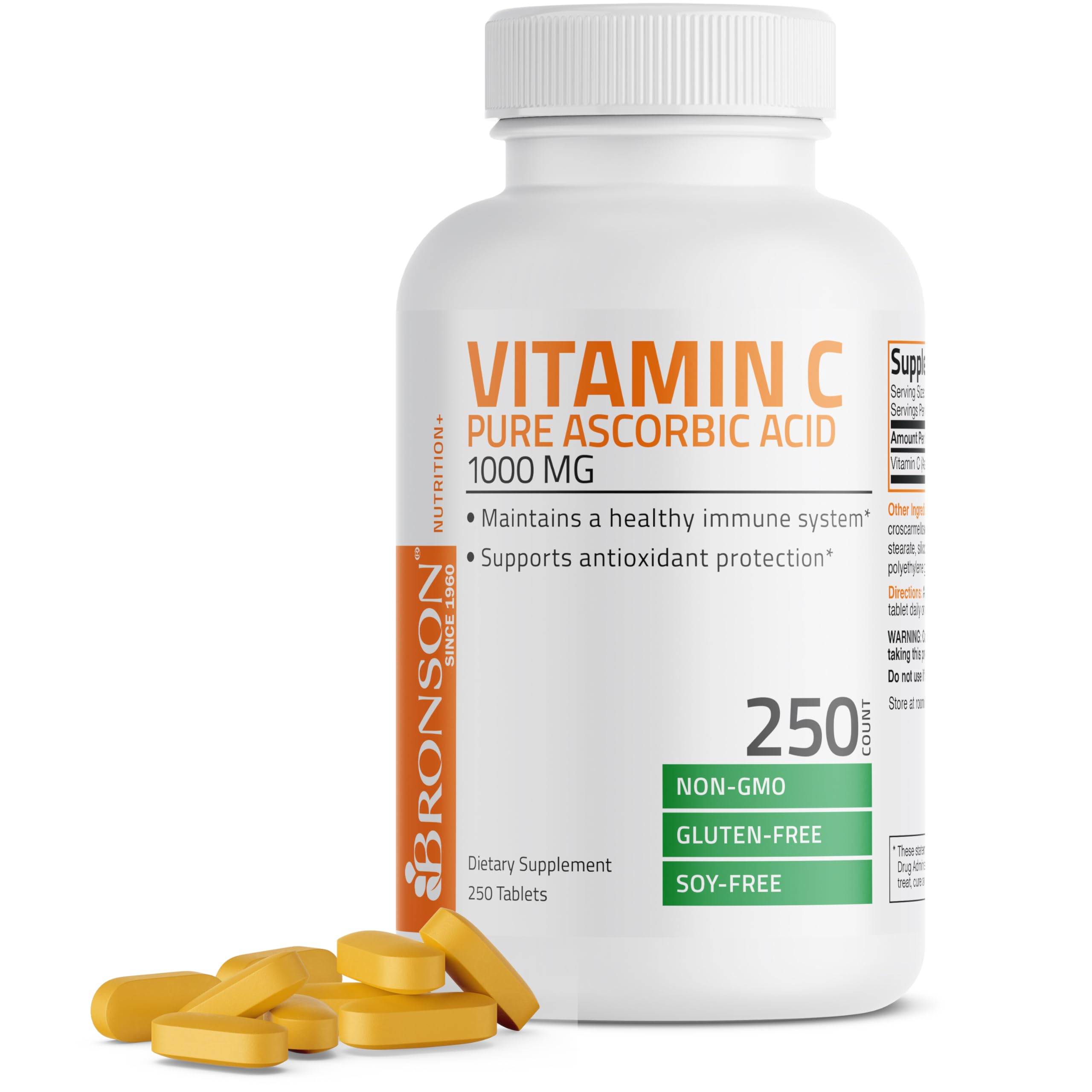 Bronson Vitamin C 1000mg Premium Non-GMO Ascorbic Acid Tablets, 1 - Bronson Official Product View 10