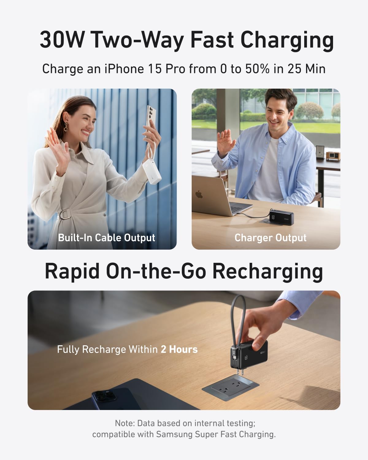 Anker Nano 3 in 1 Portable Charger 10 000mAh 30W Travel - Anker Official Imagery - 4