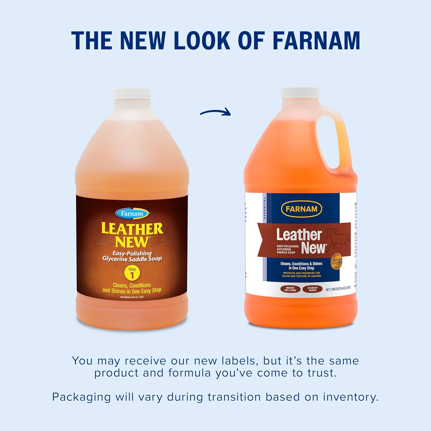 Farnam Leather New Easy-Polishing Glycerine Saddle Soap and Leather Cleaner in a jar with a lid and a sponge applicator