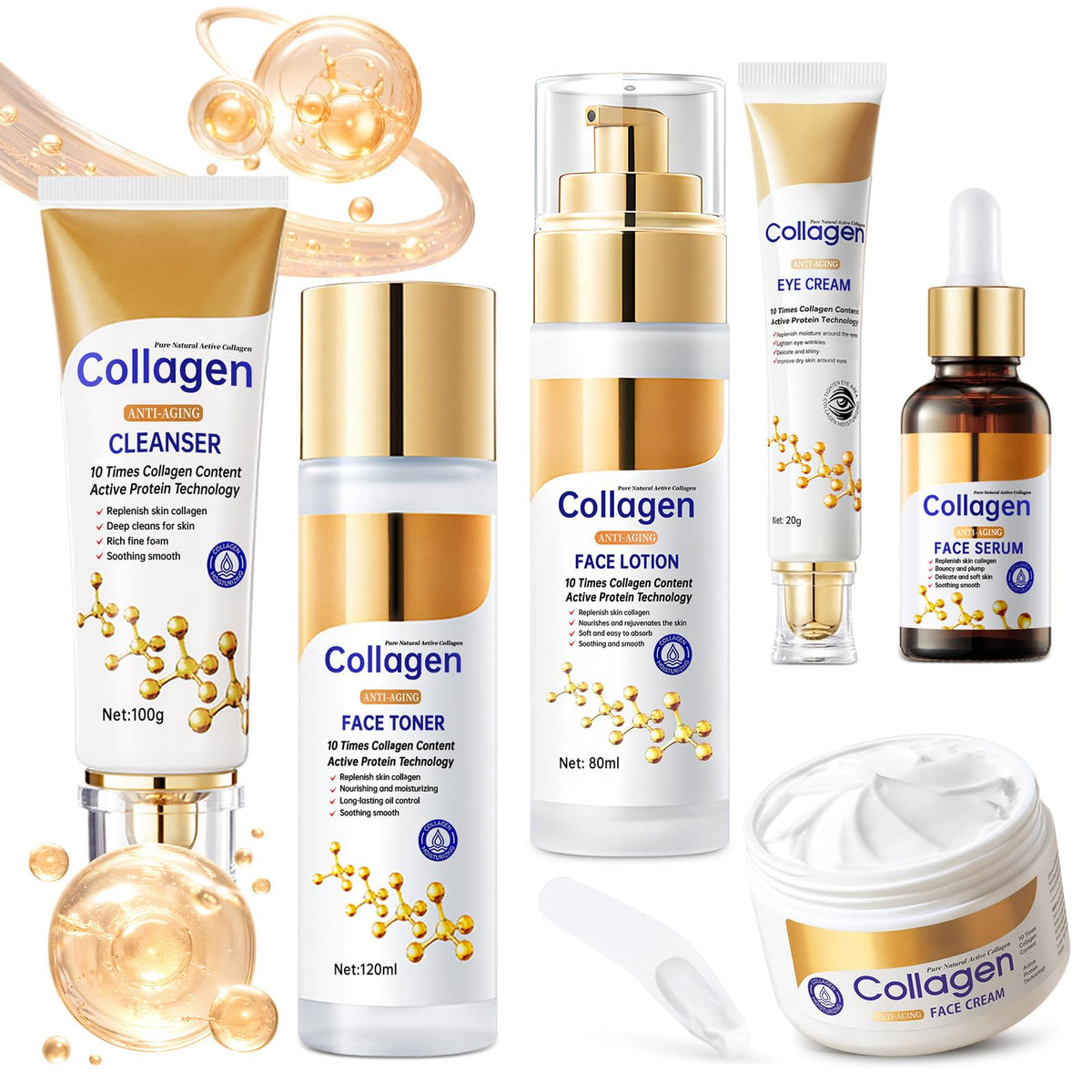 Collagen Skin Care Set Anti Aging Skincare Set for Face - mopayzer Official Imagery - 2