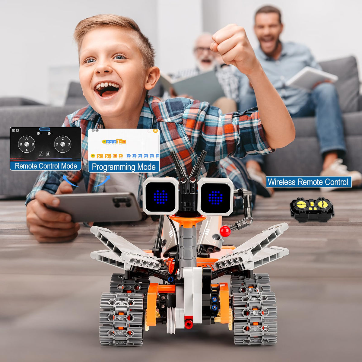 STEM Robot Building Kit for Kids 8 12 5 in 1 App RC Toy - Aptrbg Official Imagery - 3