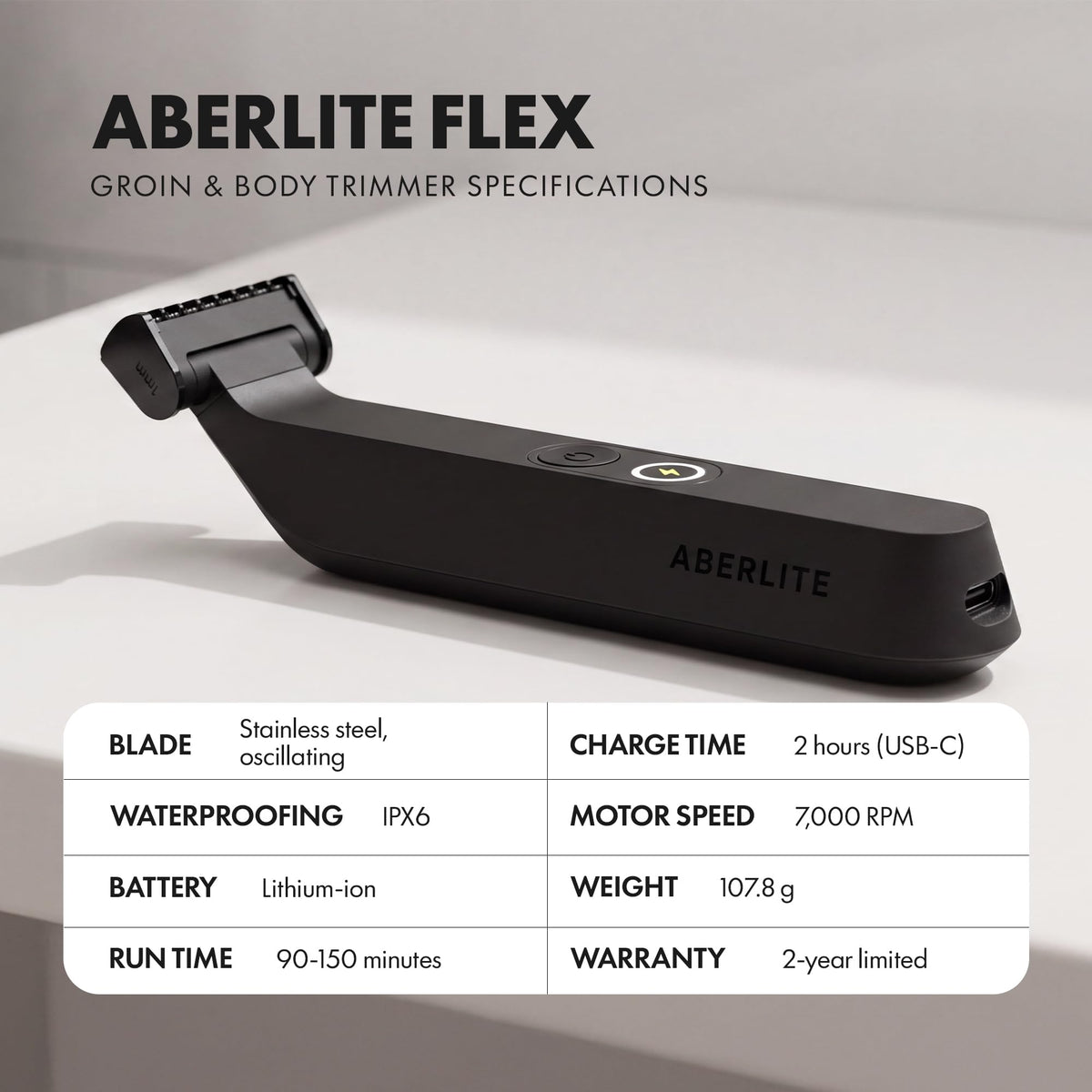 Aberlite Flex Groin Body Trimmer for Men Cordless Ball - Aberlite Official Imagery - 6