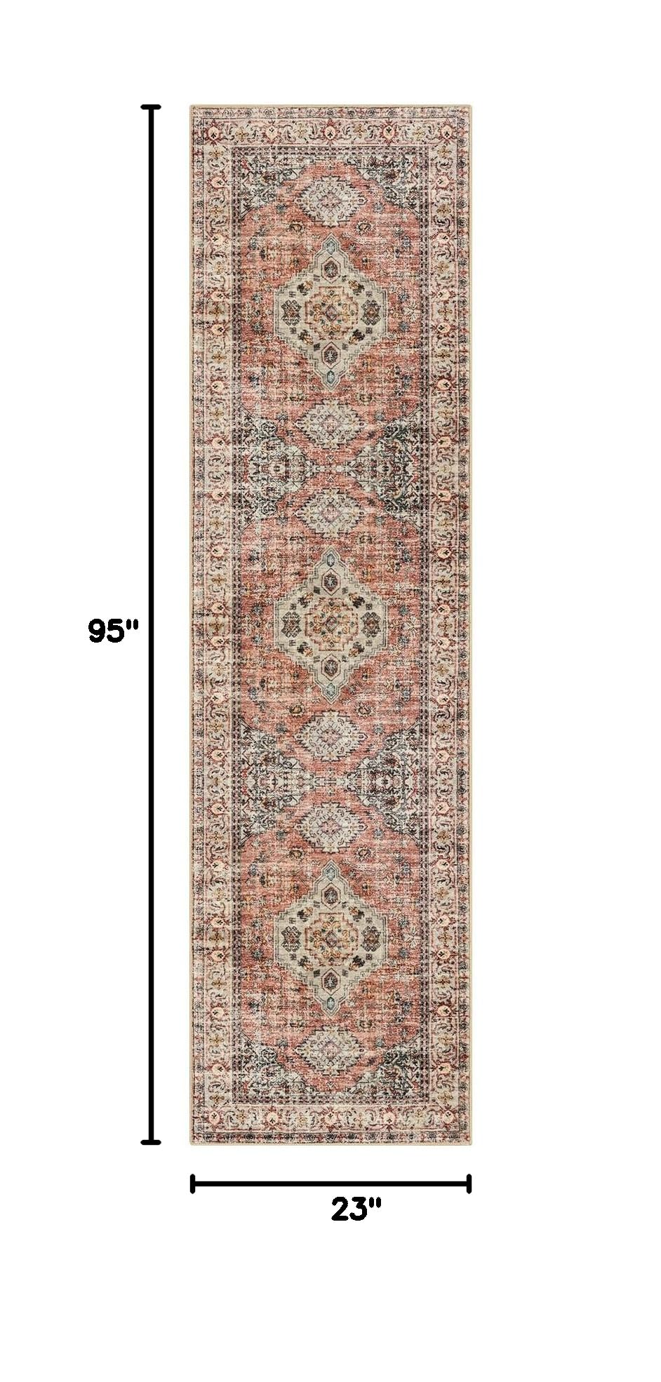 Lahome Oriental Kitchen Runner Rug Non Slip 2x8 Runners for - Lahome Official Imagery - 3