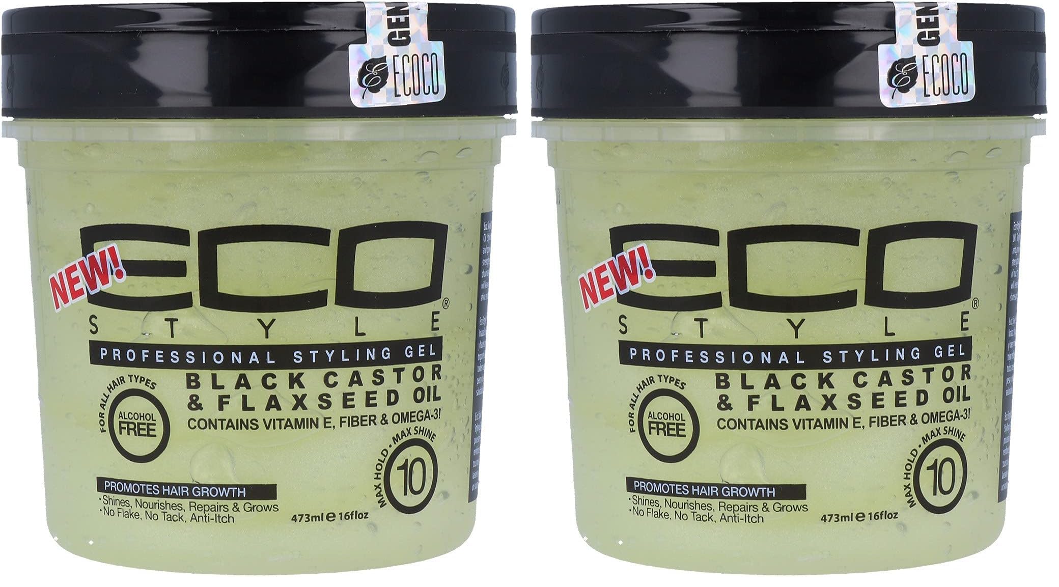 Eco Style Black Castor and Flaxseed Oil Styling Gel - Nourish and Repair - Eco Style Official Product View 9