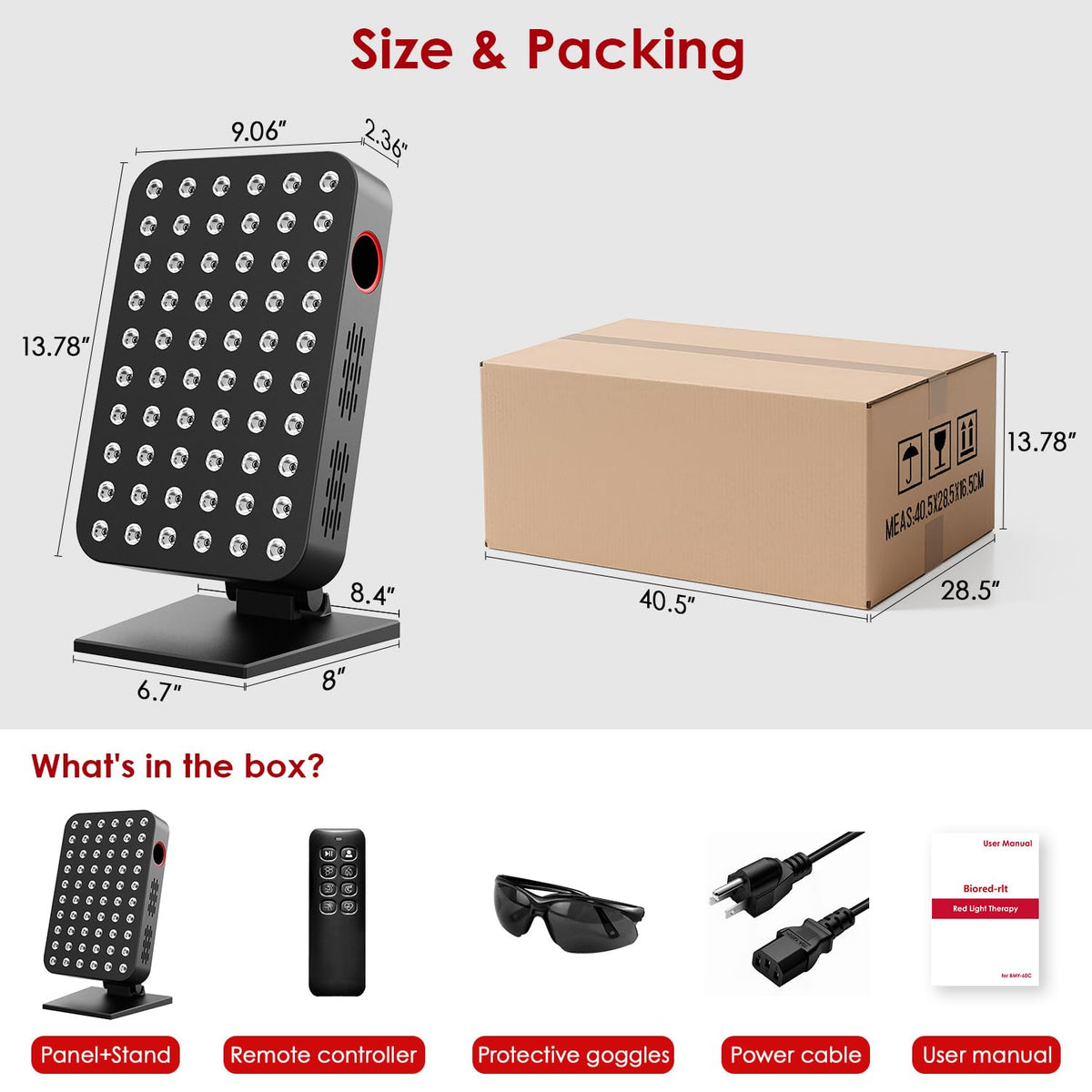 Red Light Therapy Panel 300W 60pcs Dual Chip 4 Bands LED - bioredrlt Official Imagery - 7