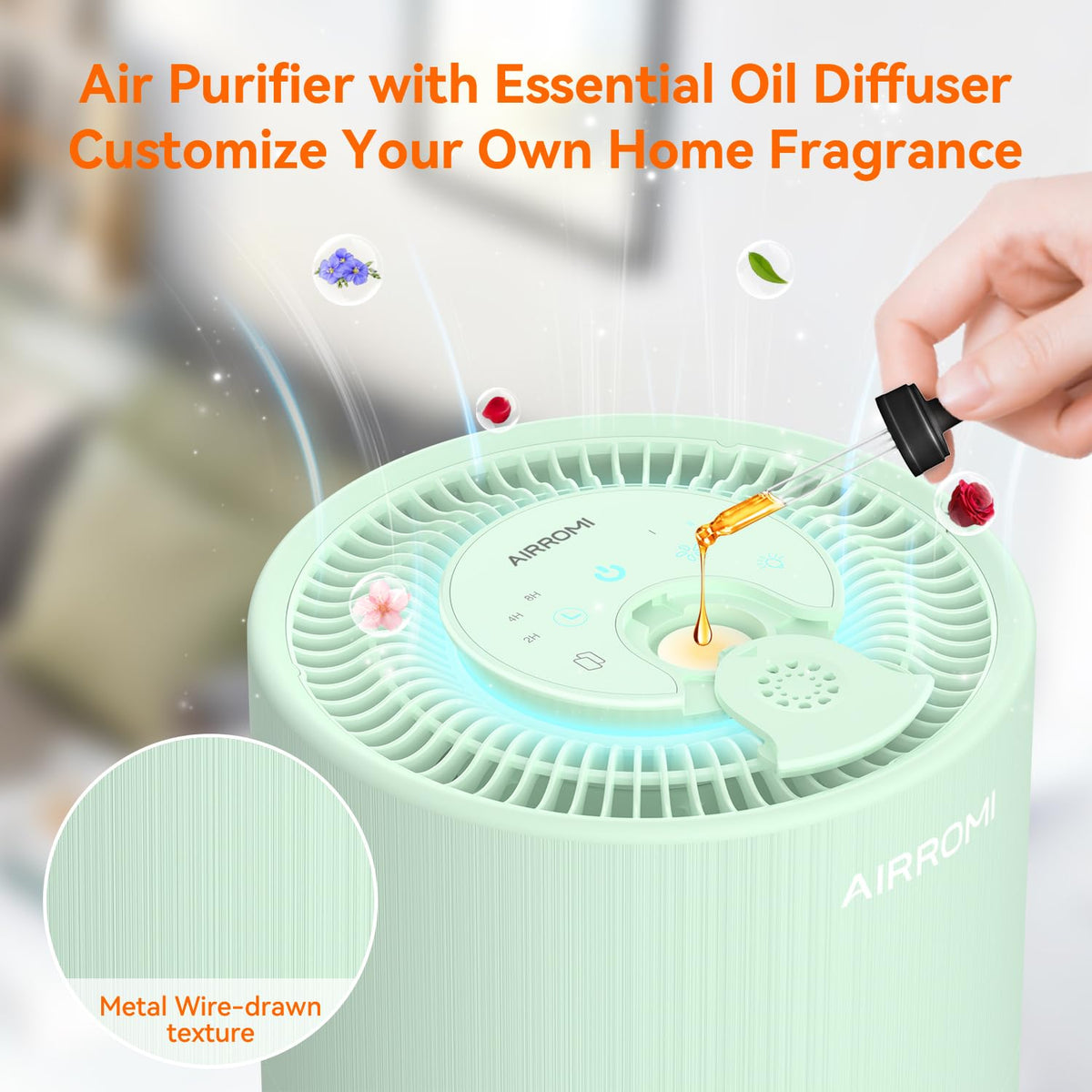 AIRROMI Air Purifier for Bedroom with HEPA 3 in 1 Filter Pet - AIRROMI Official Imagery - 6