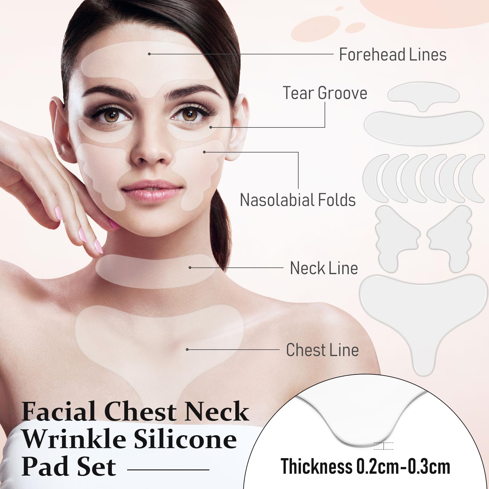 Maitys 32 Pcs Silicone Face Mask &amp; Anti-Wrinkle - Maitys