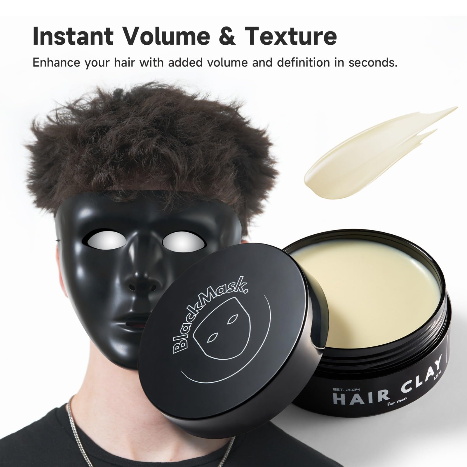 BlackMask Hair Clay for Men   Matte Finish with Strong Hold, Hair Styl - View 7