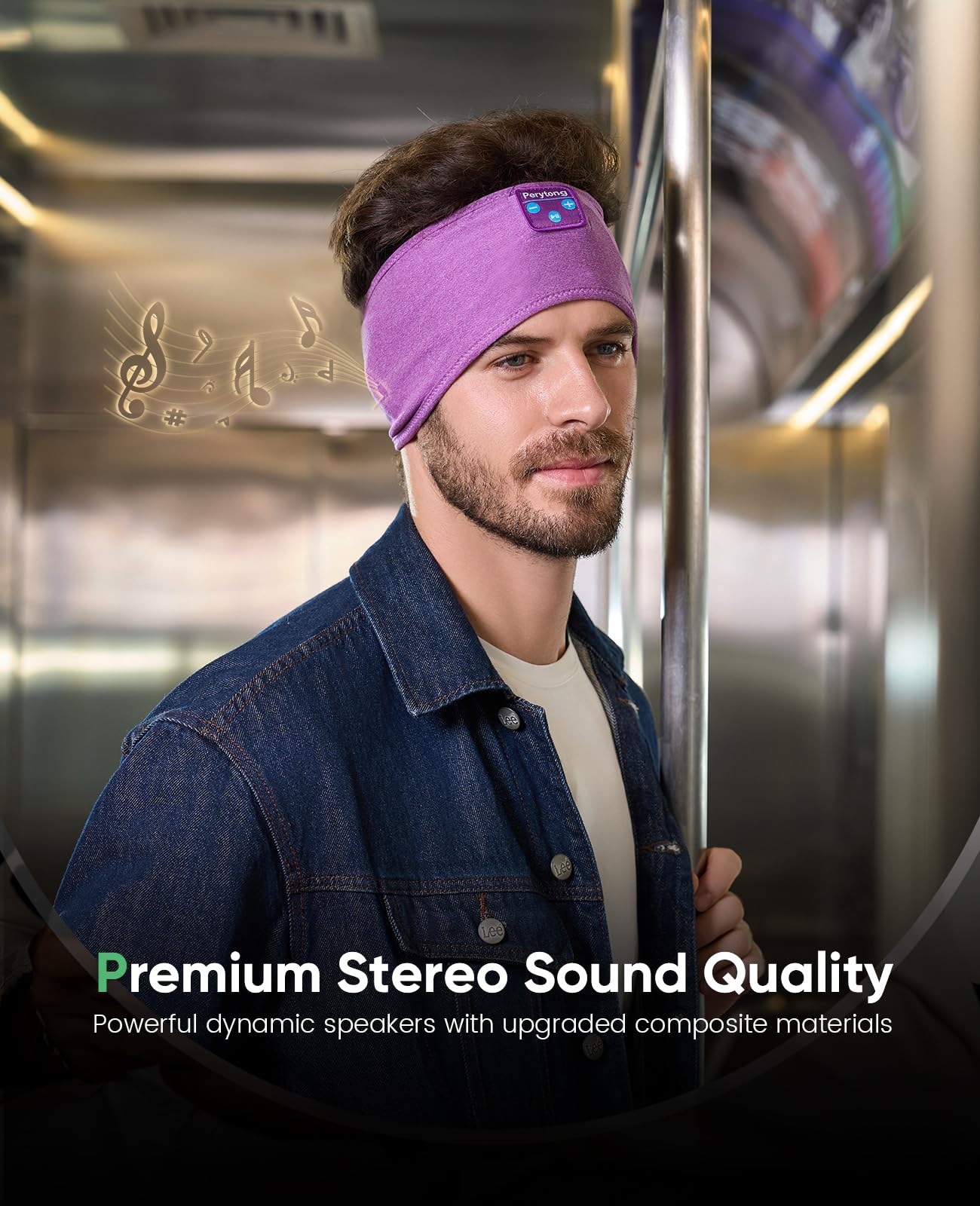 Perytong Sleep Headphones Tech Gadgets Bluetooth Headband for Women He - View 7