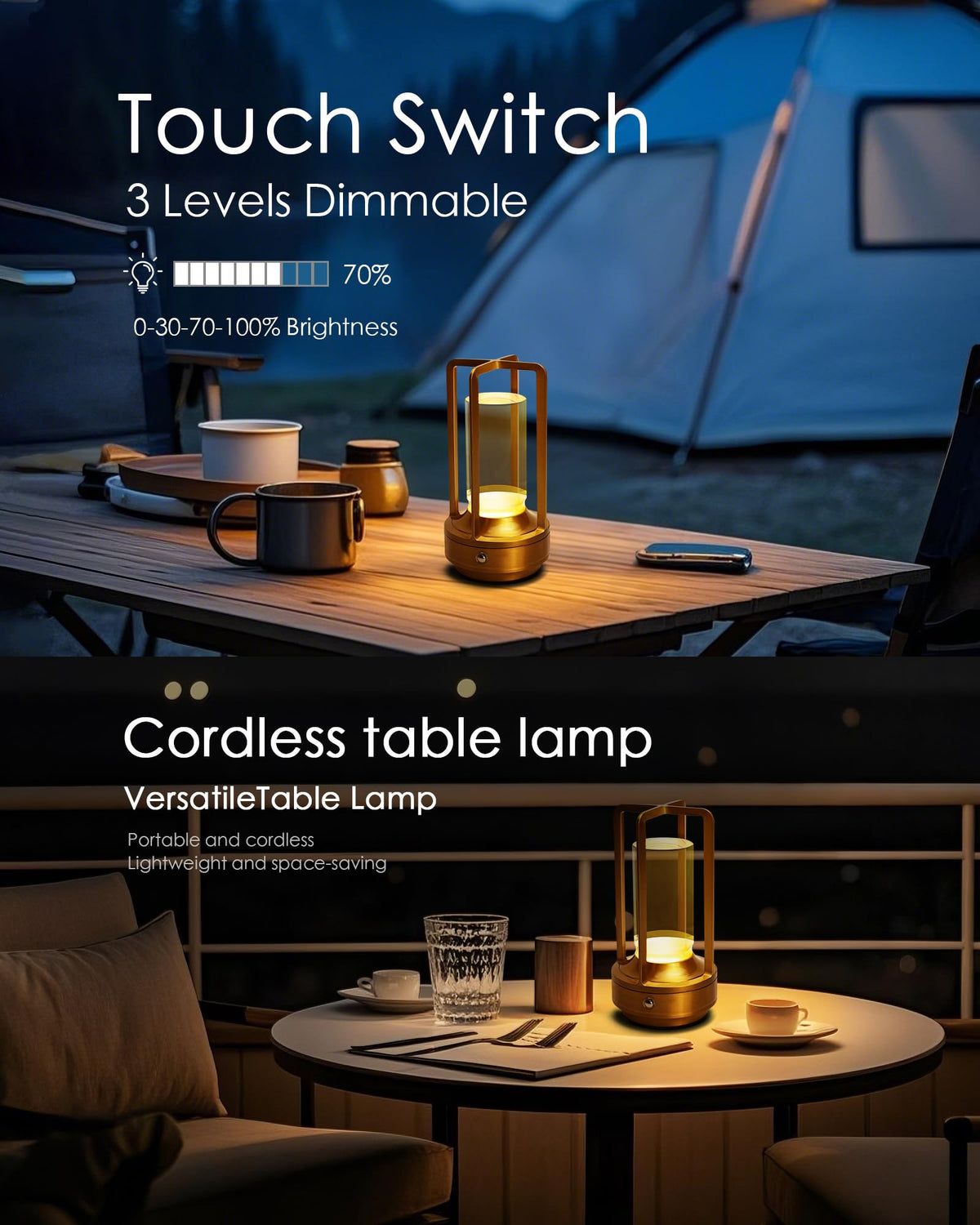 Set of 2 Cordless Table Lamps Rechargeable LED Desk Lamps - jinchangming Official Imagery - 6