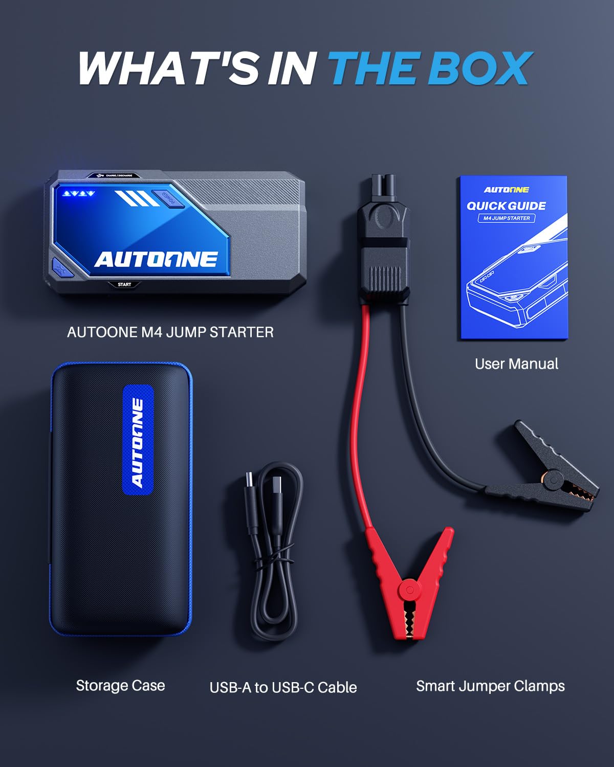 AUTOONE M4 Jump Starter 8000A Car Battery Jumper Starter Portable, 12V - View 9