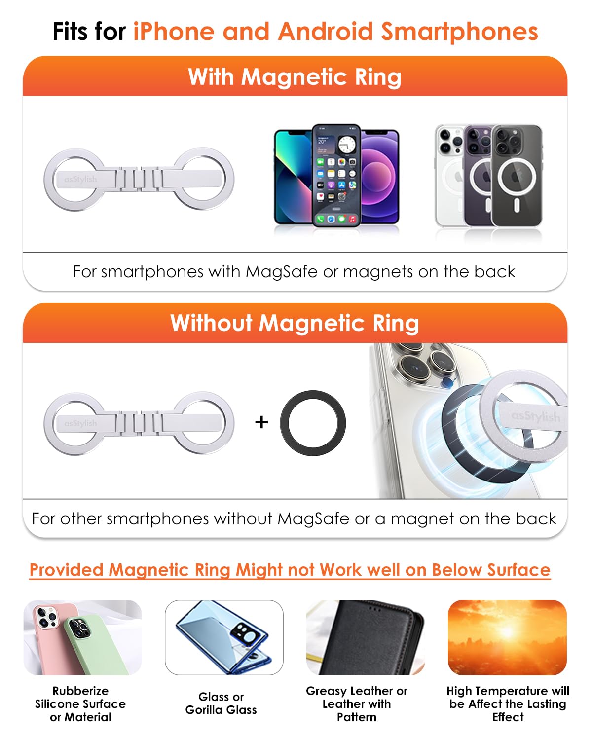 Twins Carry Magnetic Dual Phone Holder for iPhone Android - asStylish Official Imagery - 5