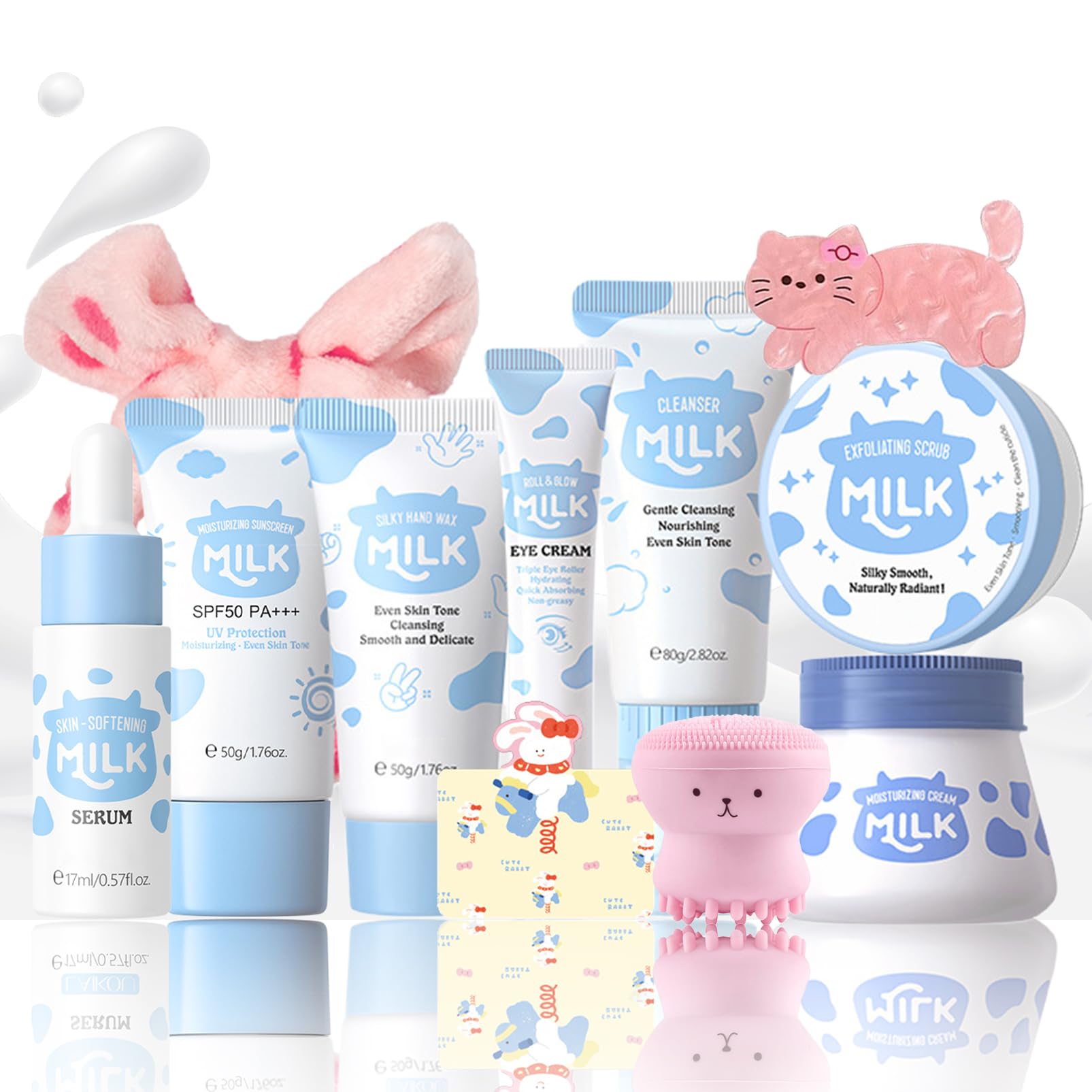 11 In 1 Milk Skincare Set for Women &amp; Teens, Travel Skincare - MrCuvaryas