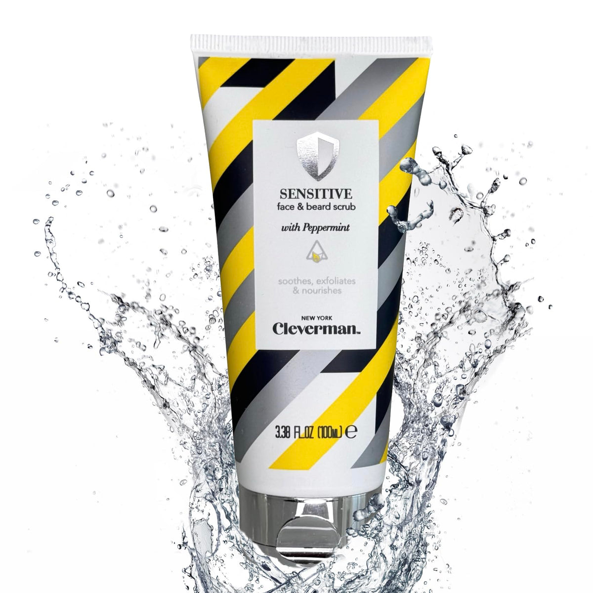 Face Beard Scrub for Men Energizing Exfoliating Cleanser for - CLEVERMAN Official Imagery - 8
