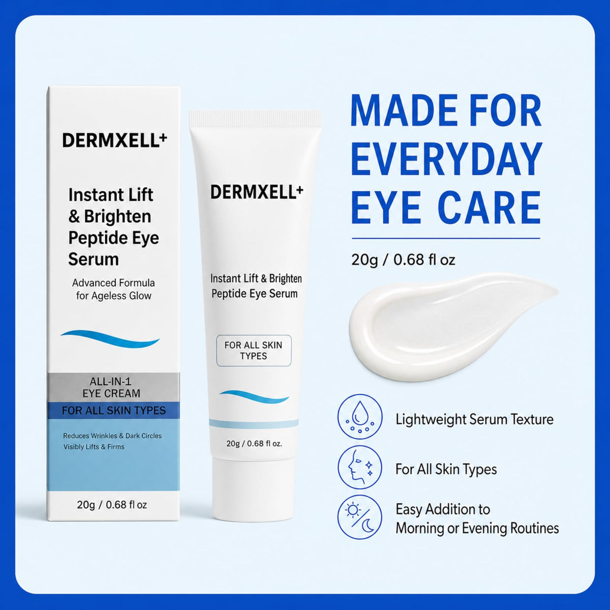 Dermxell Instant Lift Brighten Peptide Eye Serum - RIWYDMA Official Imagery - 7