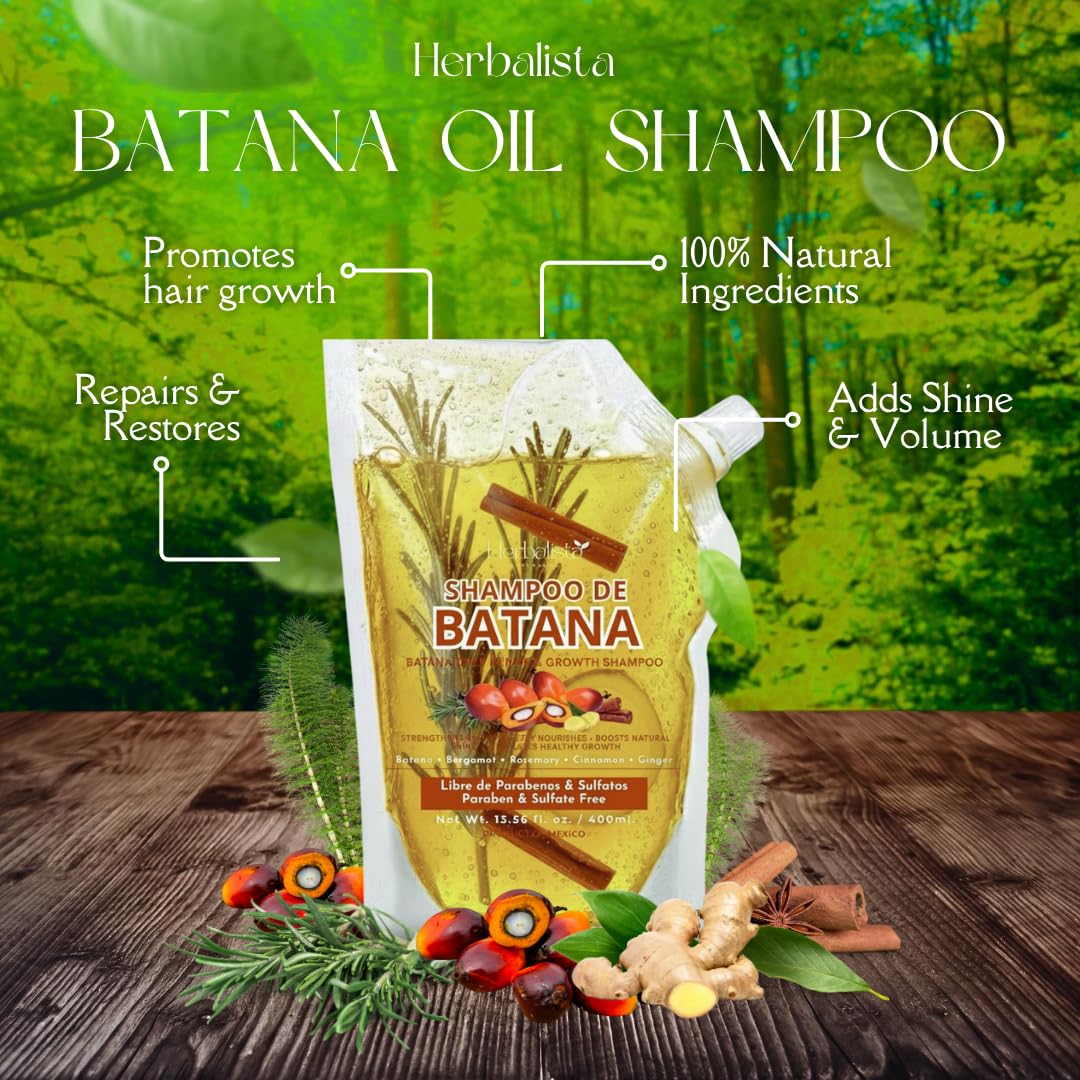 Herbalista 2 Pack Bundle - Viral Batana Oil Herbal Shampoo Pouch 400ml - View 5