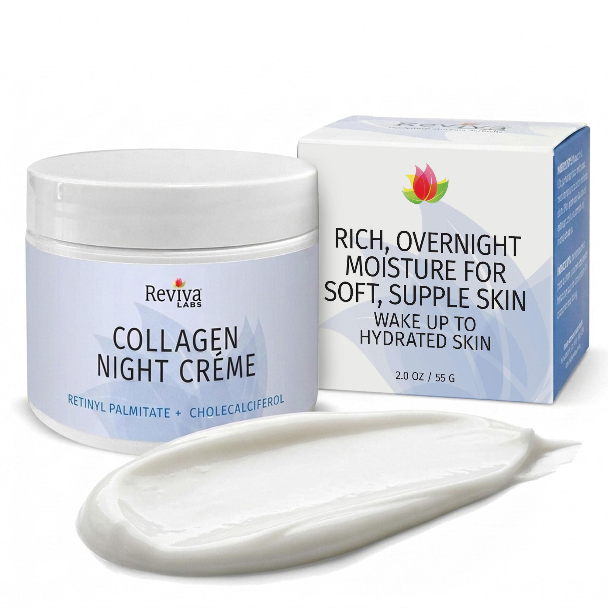 Collagen Night Cream, Hydrating Face Moisturizer for Women, 2 oz