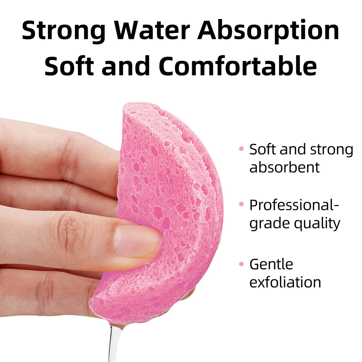 50 Count Compressed Facial sponges for Daily Facial Cleaning - kickleen Official Imagery - 6