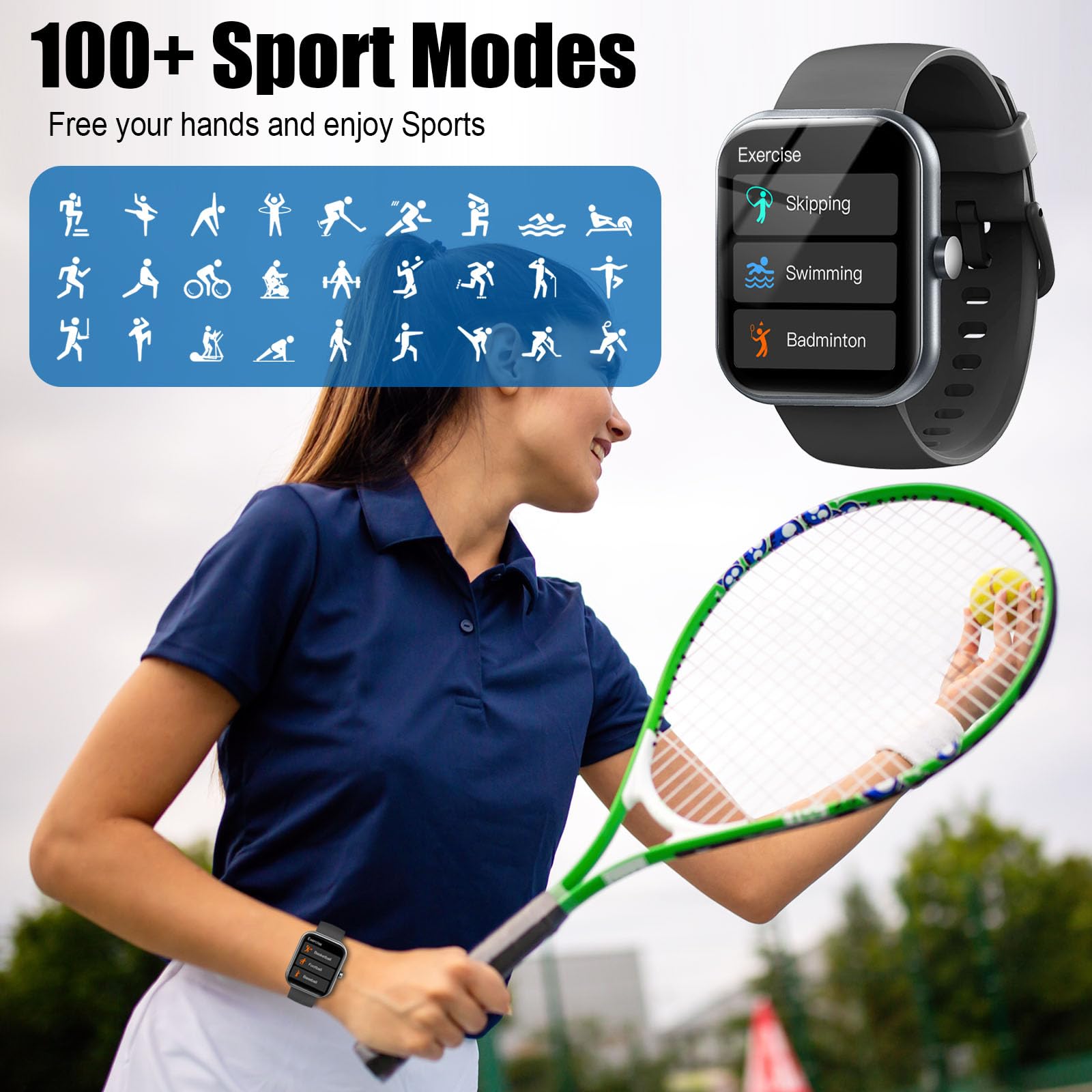 Coucur 2026 Smart Watch for Men Women  , 1.96" HD Fitness Tracker Runn - View 5