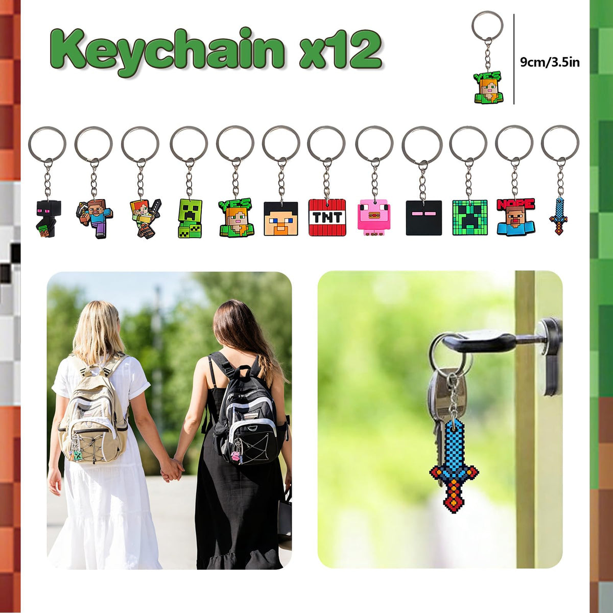 120 PCS Party Favors for Pixel Theme Birthday Party Supplies - Youkali Official Imagery - 8